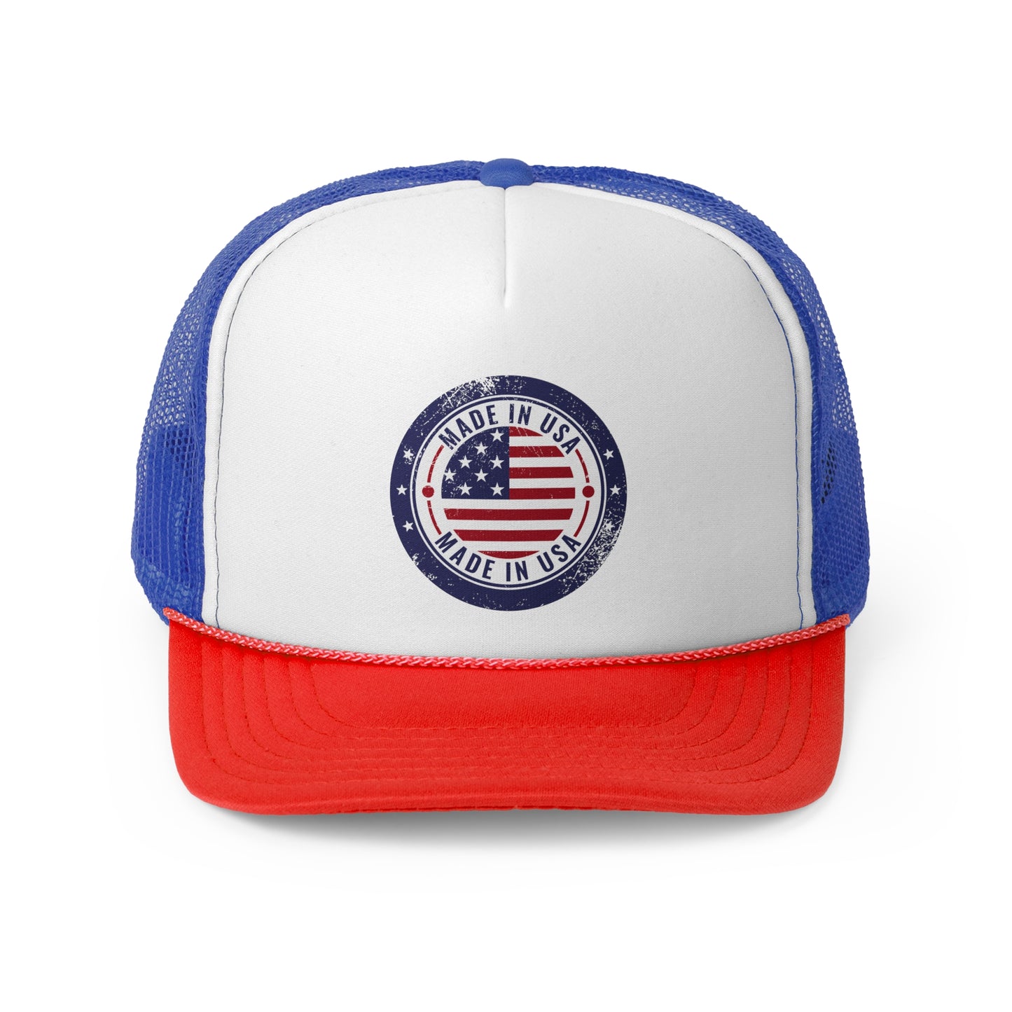 Vintage Made in USA Patriotic Trucker Hat - 4th of July Cap for women & men, USA Flag Snapback Cap, Retro American Eagle Baseball Cap,