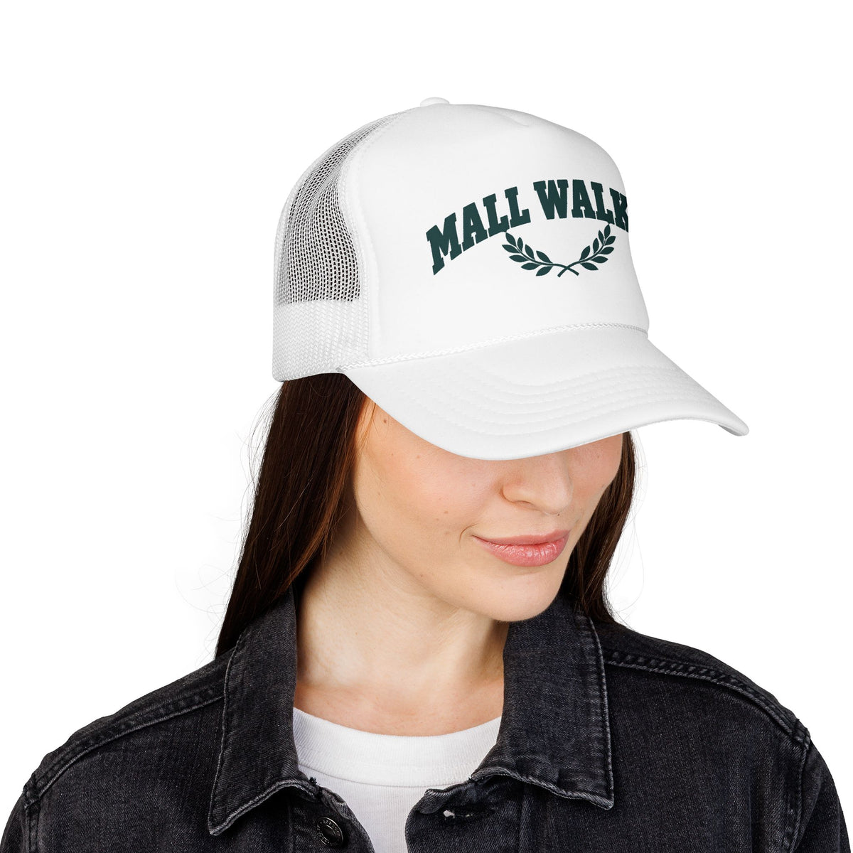 Mall Walker Laurel Crest Trucker Hat — Printed Snapback