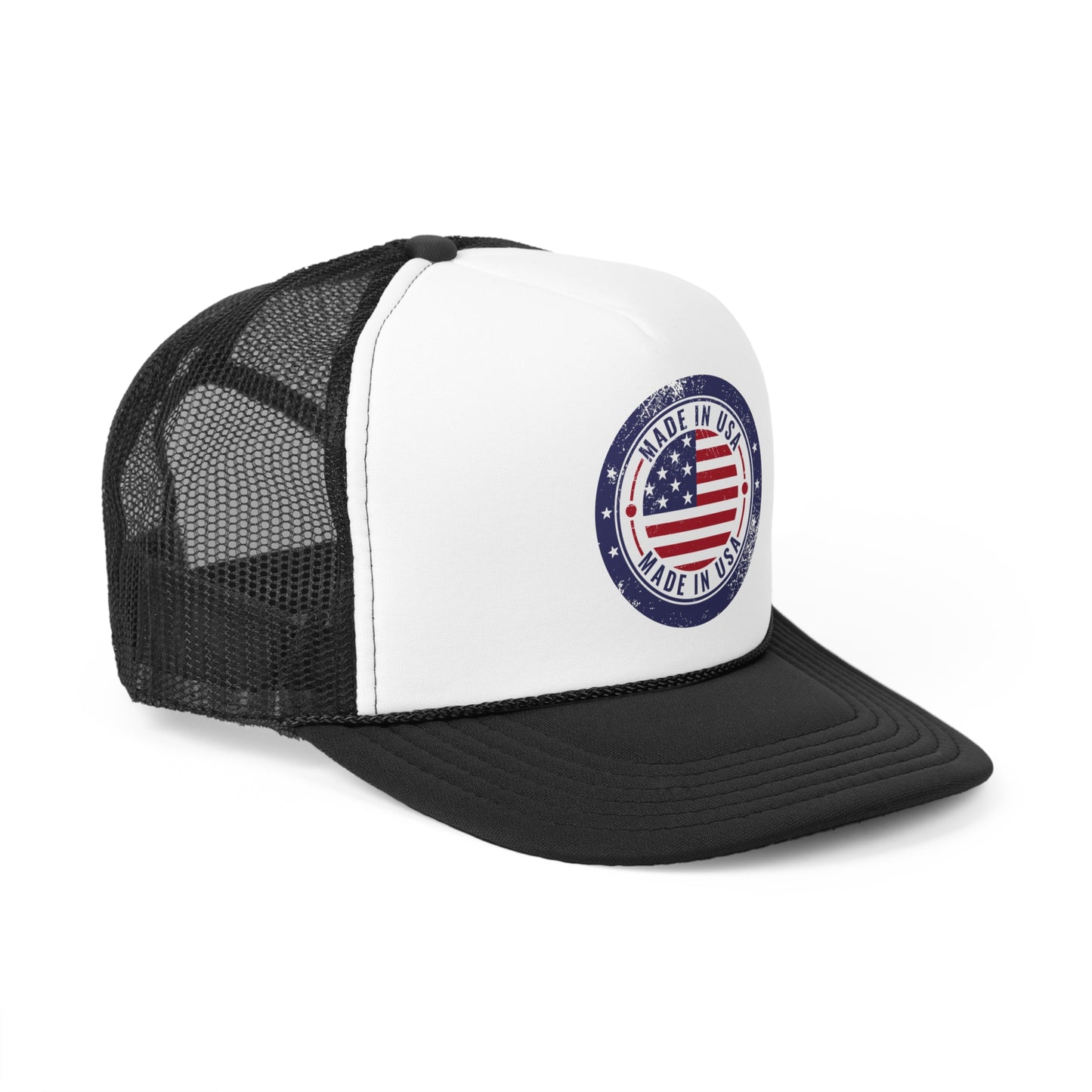 Vintage Made in USA Patriotic Trucker Hat - 4th of July Cap for women & men, USA Flag Snapback Cap, Retro American Eagle Baseball Cap,