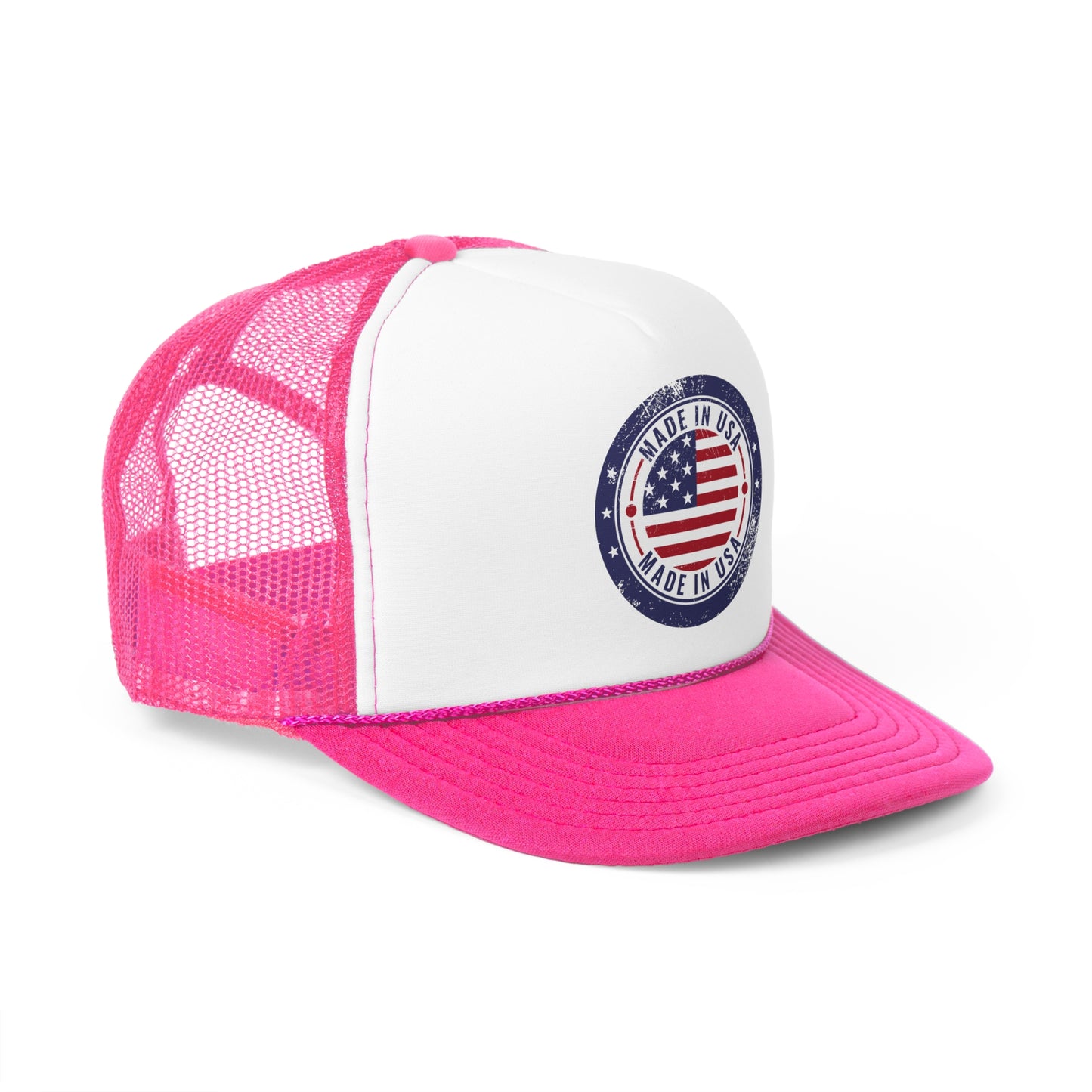 Vintage Made in USA Patriotic Trucker Hat - 4th of July Cap for women & men, USA Flag Snapback Cap, Retro American Eagle Baseball Cap,