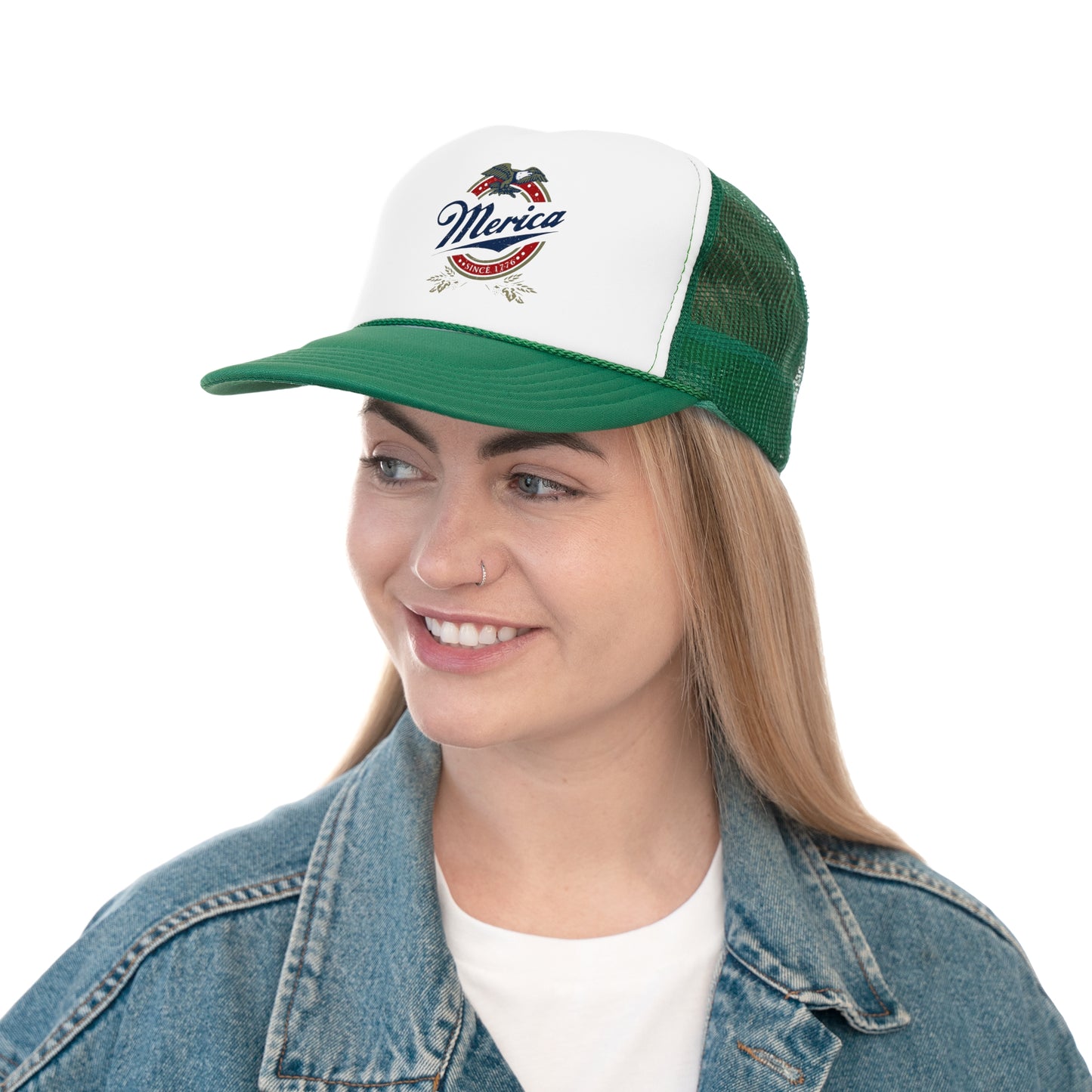 Patriotic 'Merica Eagle Trucker Cap - Vintage America Snap Back Hat, 4th of July Gift for Men & Women