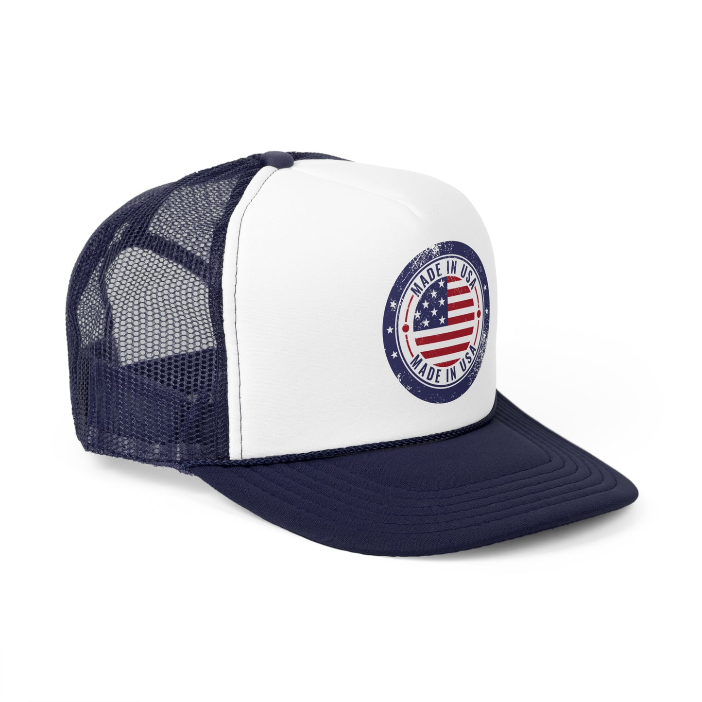 Vintage Made in USA Patriotic Trucker Hat - 4th of July Cap for women & men, USA Flag Snapback Cap, Retro American Eagle Baseball Cap,