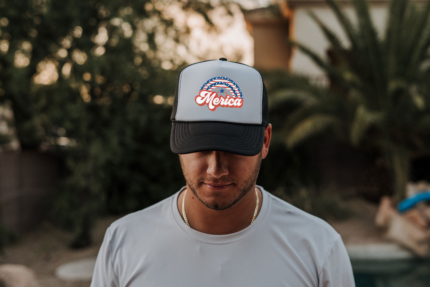 Vintage Distressed American Flag Trucker Cap - Patriotic Snap Back Hat, 4th of July Gift for Men & Women - USA Flag Baseball Hat, Patriotic