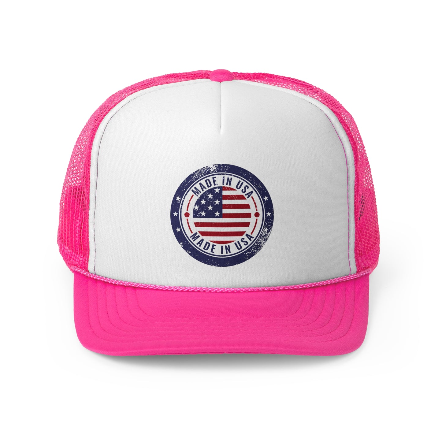 Vintage Made in USA Patriotic Trucker Hat - 4th of July Cap for women & men, USA Flag Snapback Cap, Retro American Eagle Baseball Cap,