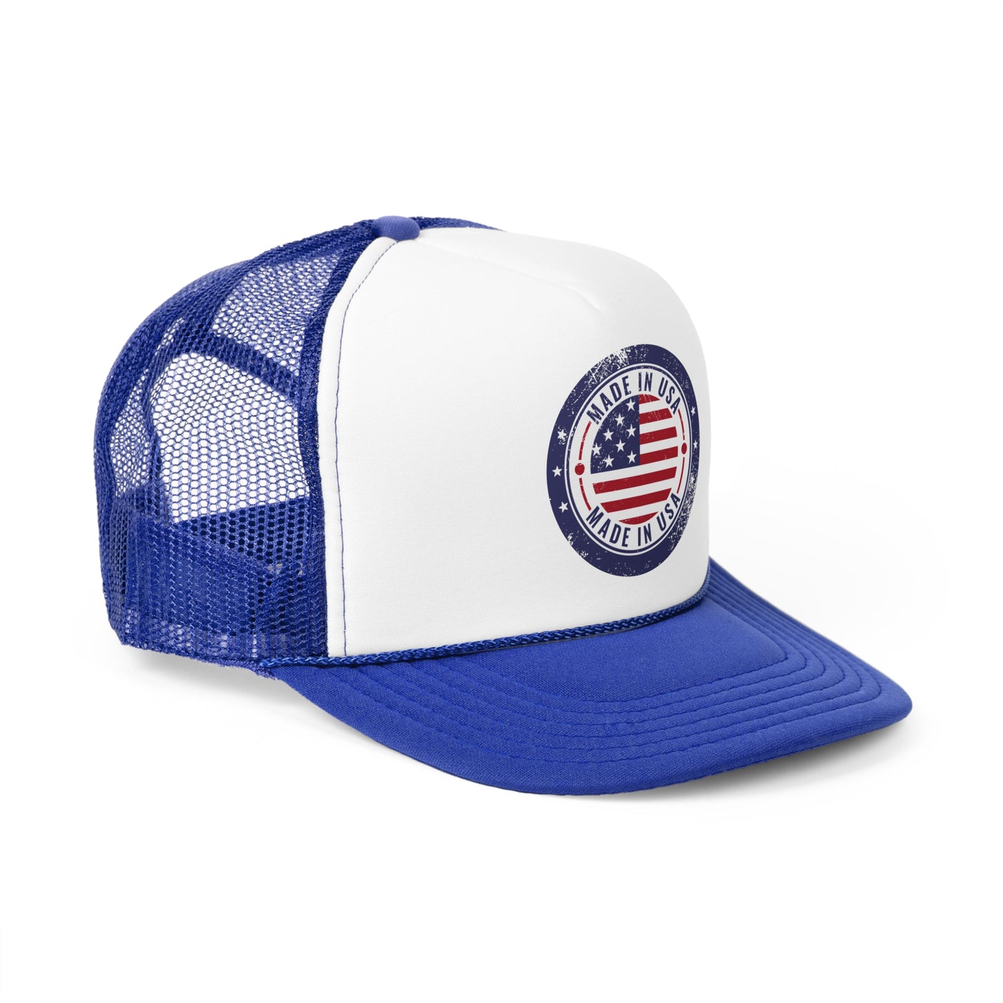 Vintage Made in USA Patriotic Trucker Hat - 4th of July Cap for women & men, USA Flag Snapback Cap, Retro American Eagle Baseball Cap,