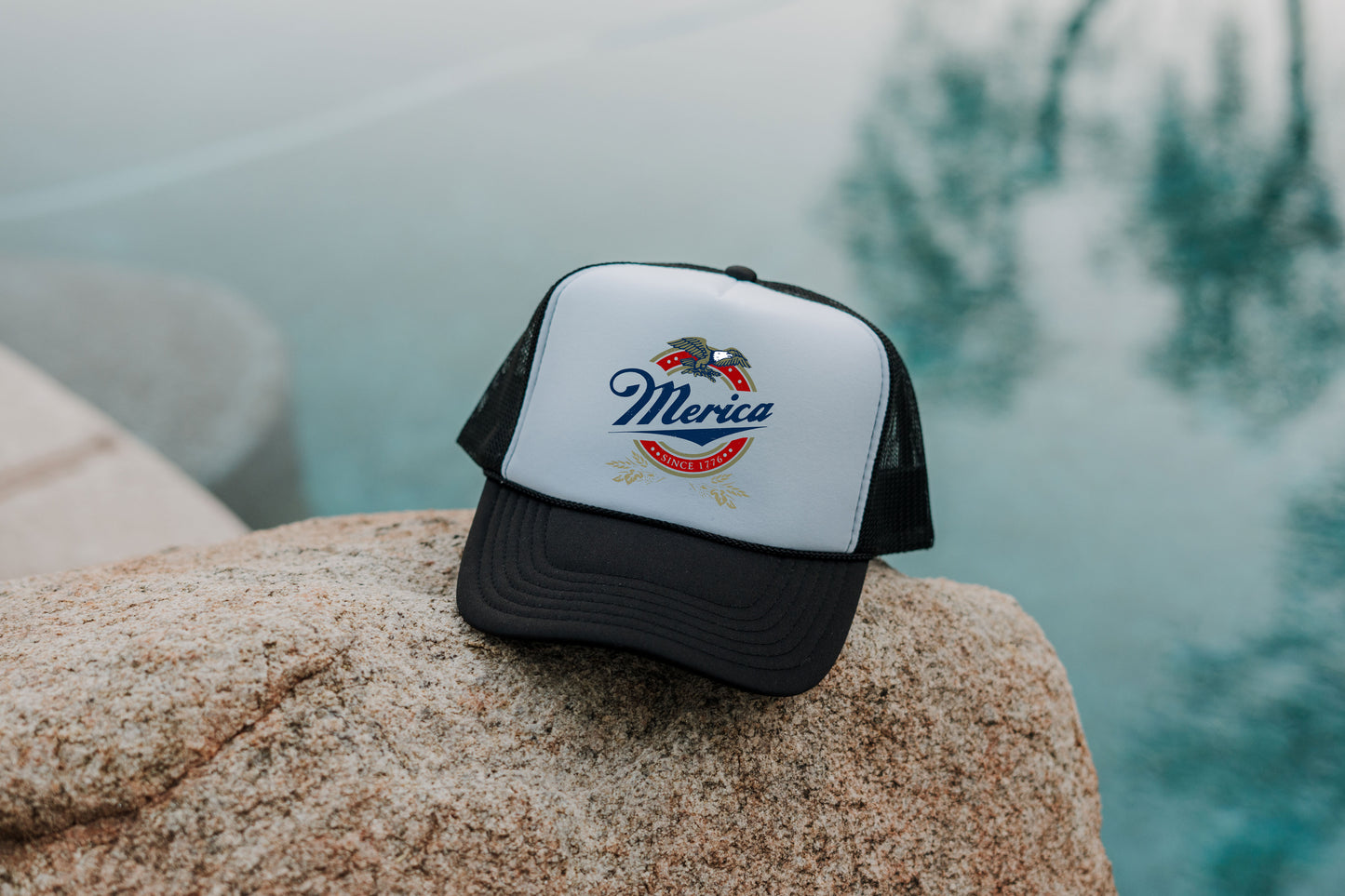 Patriotic 'Merica Eagle Trucker Cap - Vintage America Snap Back Hat, 4th of July Gift for Men & Women