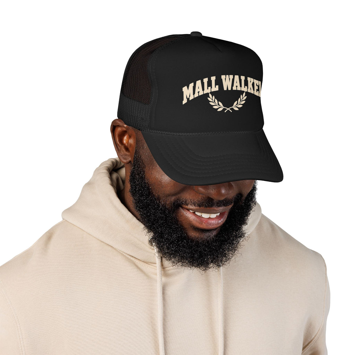Mall Walker Laurel Crest Trucker Hat — Printed Snapback