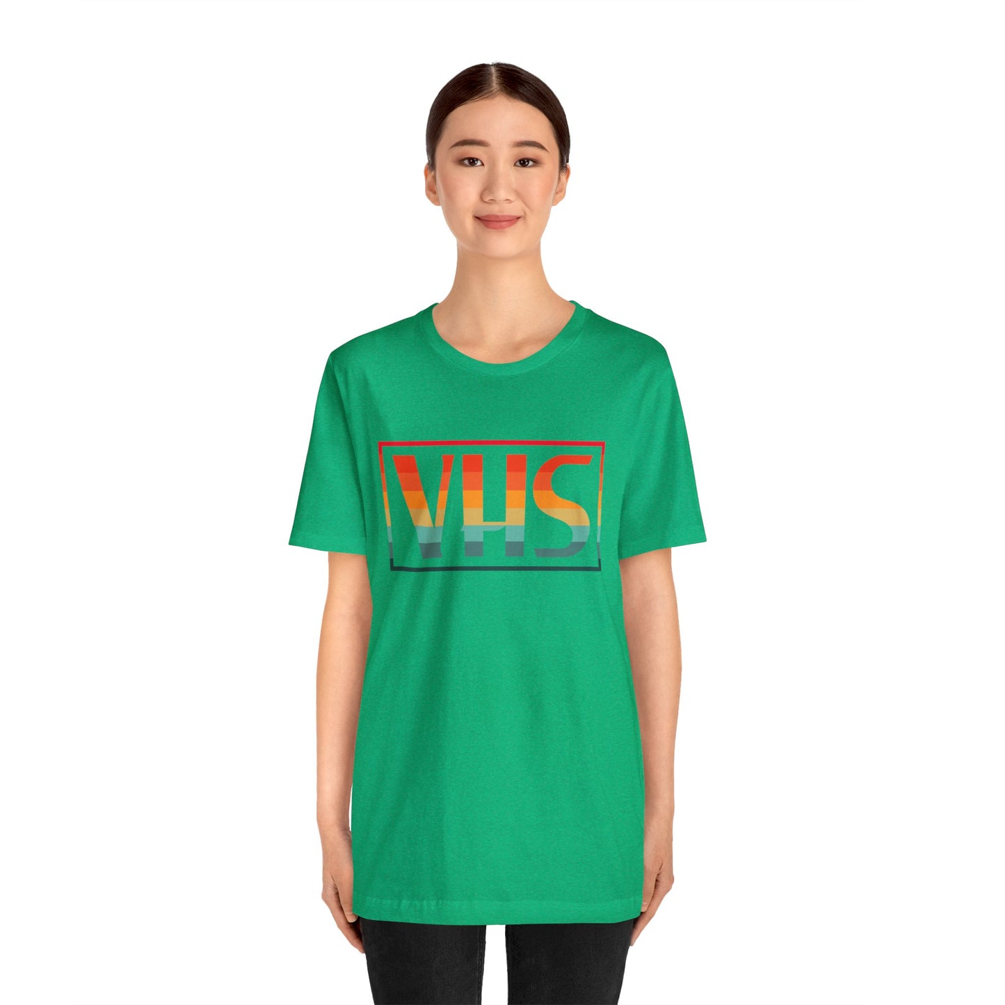 VHS Logo Retro Sunset T-Shirt - Vintage Retro Classic Nostalgic T-Shirt - Unisex Short Sleeve Tee