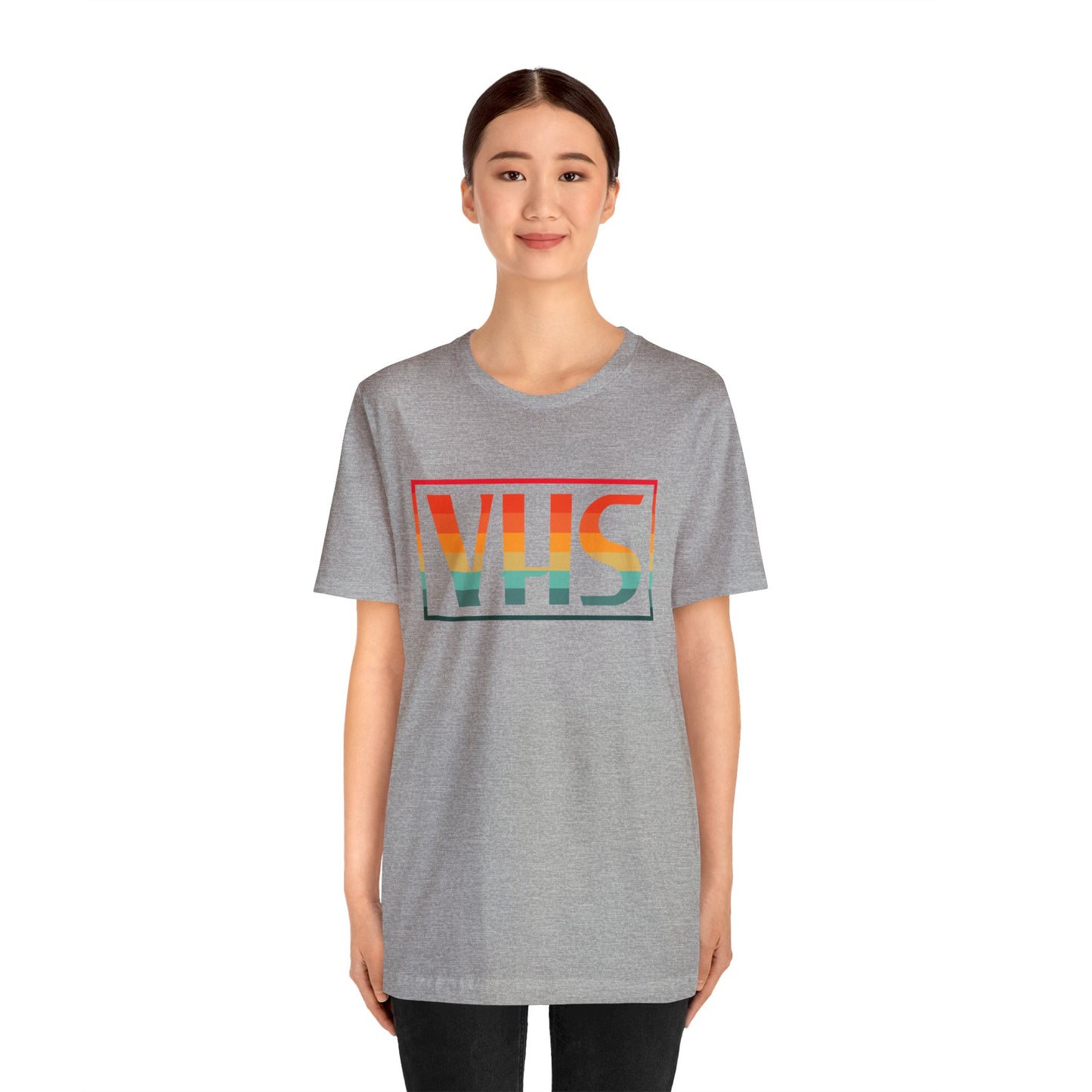 VHS Logo Retro Sunset T-Shirt - Vintage Retro Classic Nostalgic T-Shirt - Unisex Short Sleeve Tee