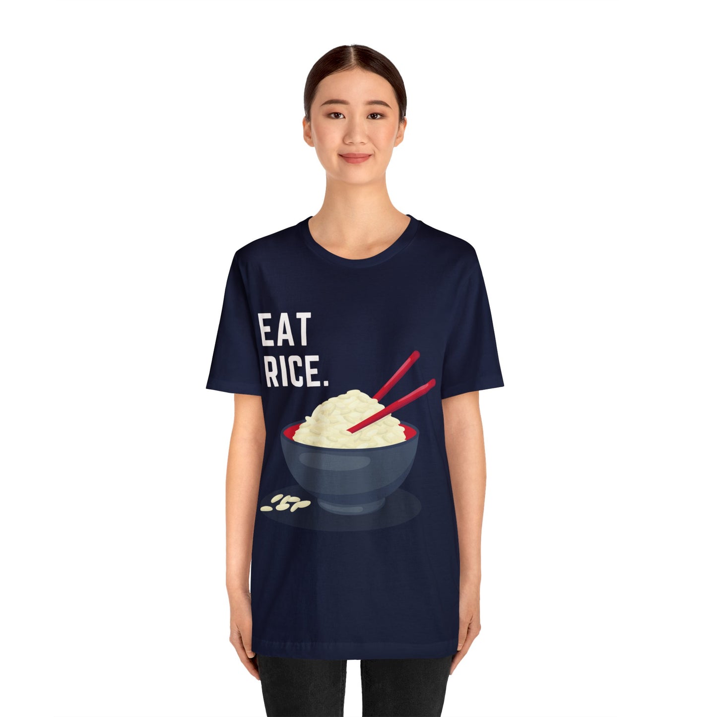 Eat Rice Shirt - Vintage Retro Classic Nostalgic Japanese T-Shirt - Unisex Short Sleeve Tee