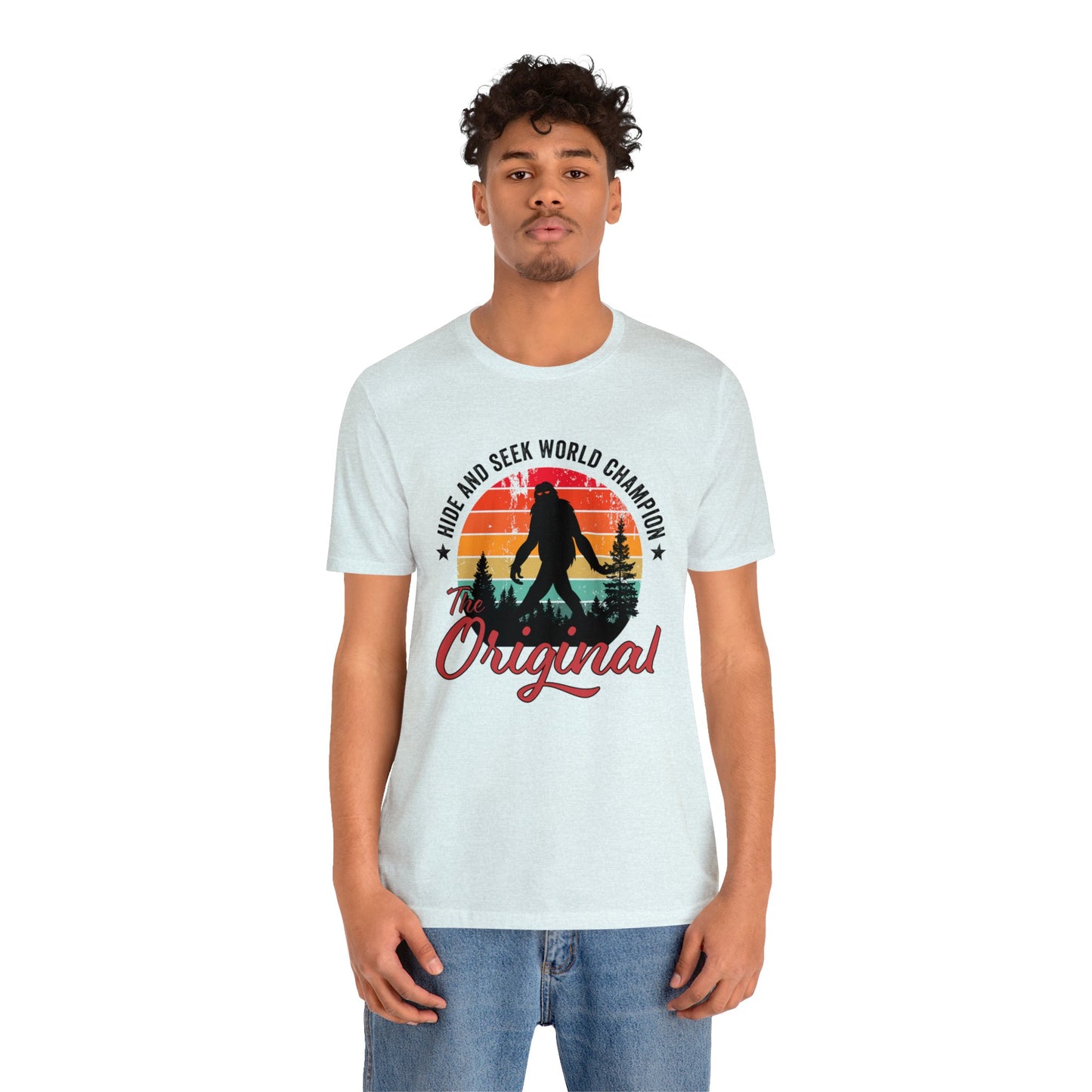 Bigfoot "The Original" Hide and Seek World Champion - Vintage T-Shirt - Unisex Short Sleeve Tee