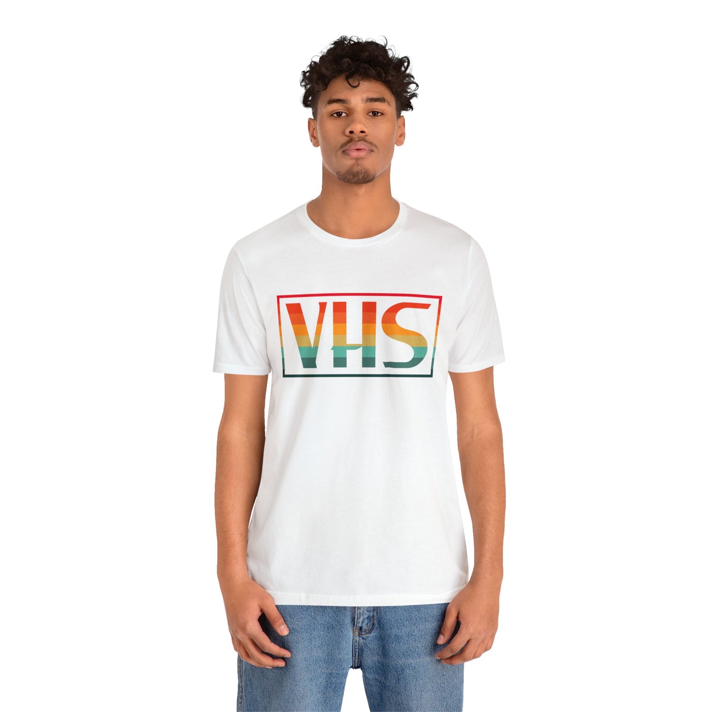 VHS Logo Retro Sunset T-Shirt - Vintage Retro Classic Nostalgic T-Shirt - Unisex Short Sleeve Tee