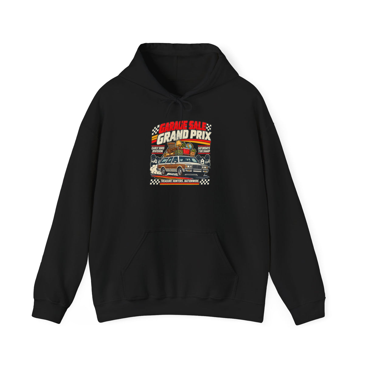 Garage Sale Grand Prix Hoodie | Vintage Station Wagon Sweatshirt