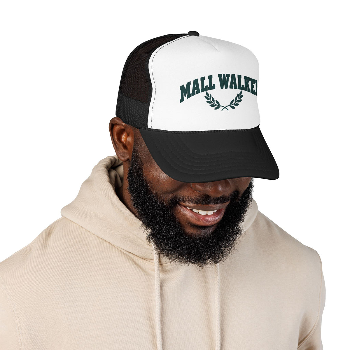 Mall Walker Laurel Crest Trucker Hat — Printed Snapback