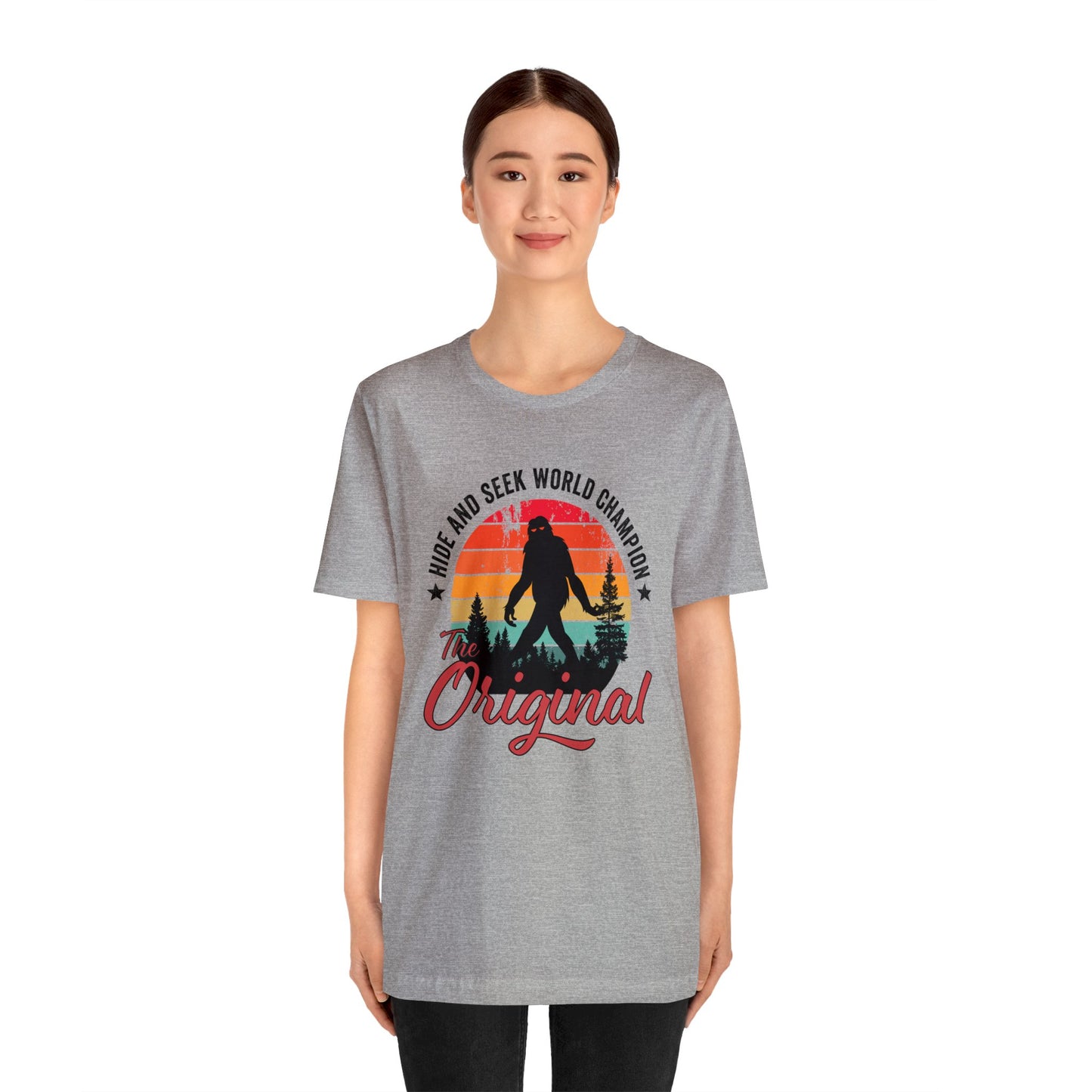 Bigfoot "The Original" Hide and Seek World Champion - Vintage T-Shirt - Unisex Short Sleeve Tee