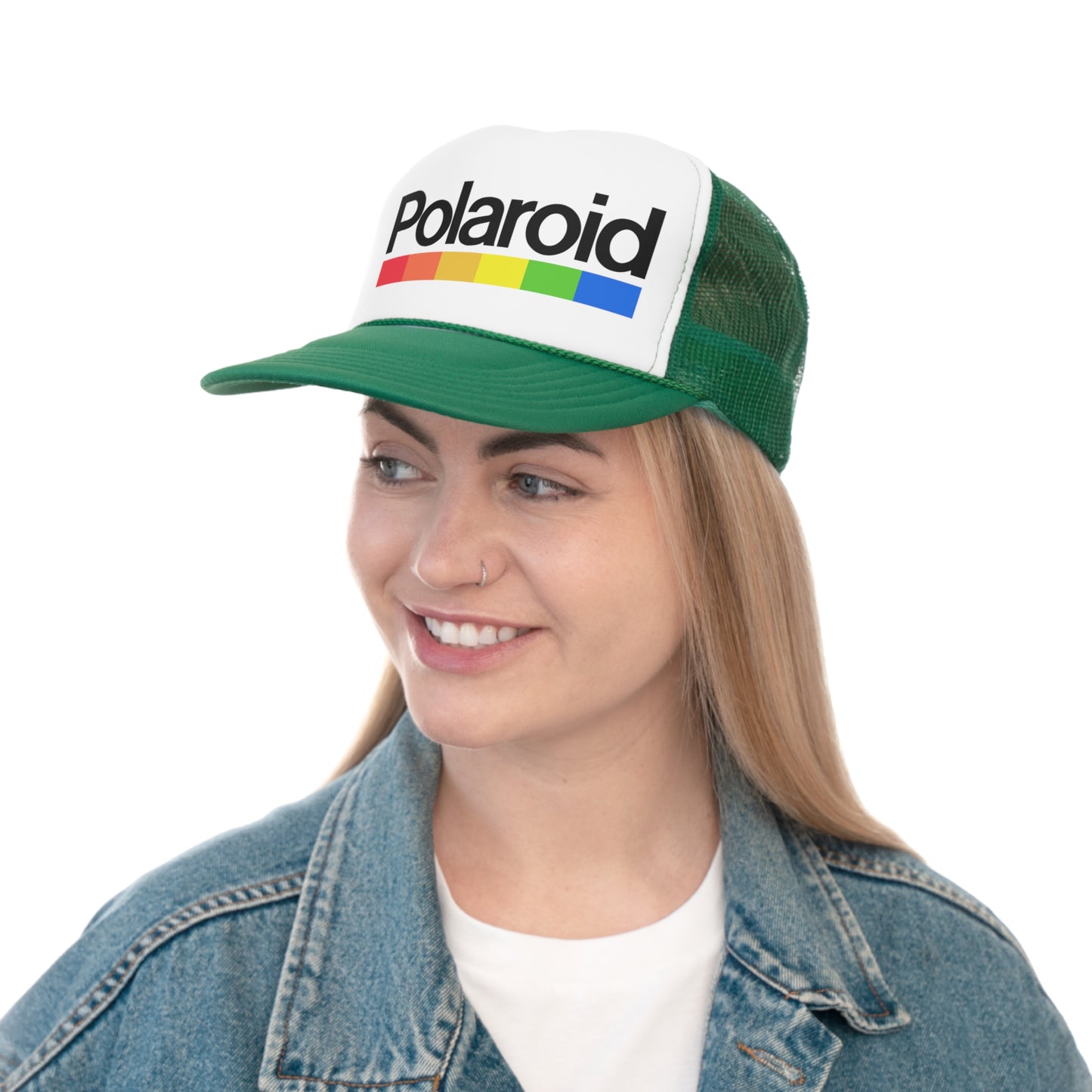 Polaroid Trucker Hat - Vintage Colors, Retro, Old School, Nostalgic, Adjustable Snap Back Cap