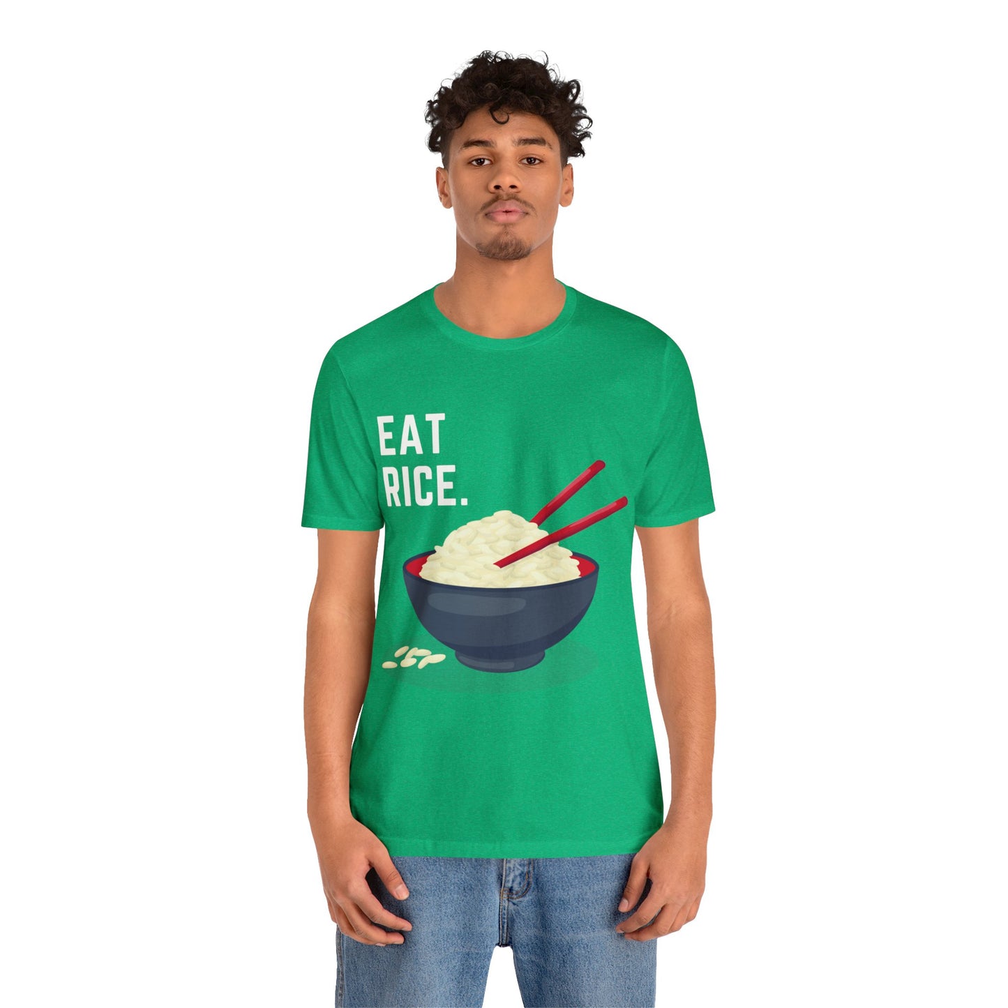 Eat Rice Shirt - Vintage Retro Classic Nostalgic Japanese T-Shirt - Unisex Short Sleeve Tee