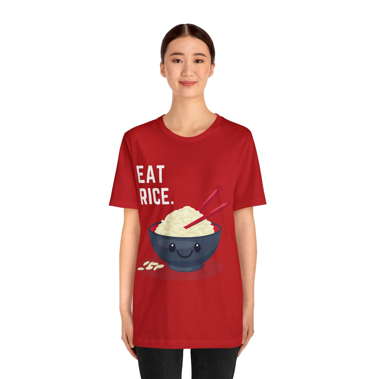 Eat Rice Shirt - Vintage Retro Classic Nostalgic Japanese T-Shirt - Unisex Short Sleeve Tee