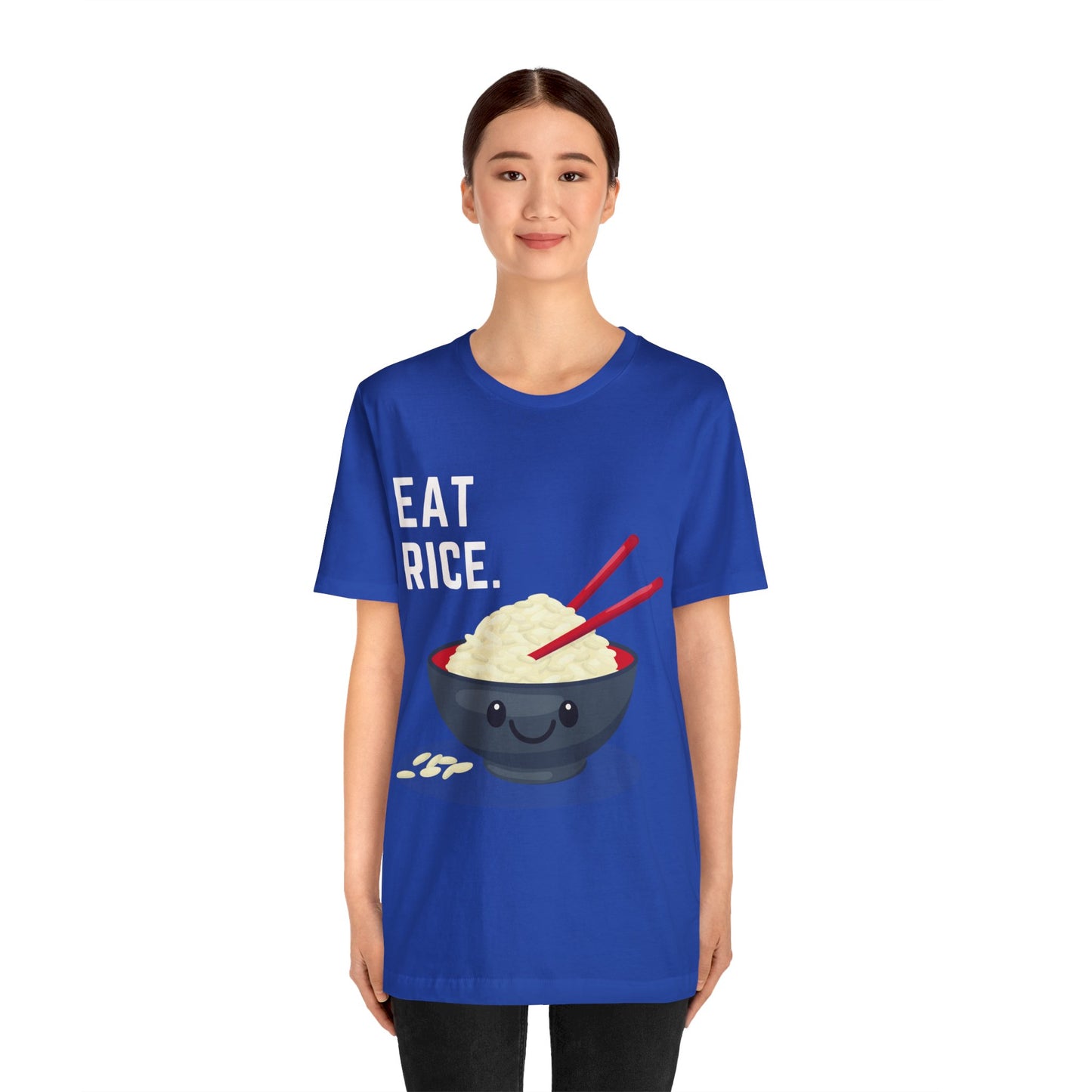 Eat Rice Shirt - Vintage Retro Classic Nostalgic Japanese T-Shirt - Unisex Short Sleeve Tee