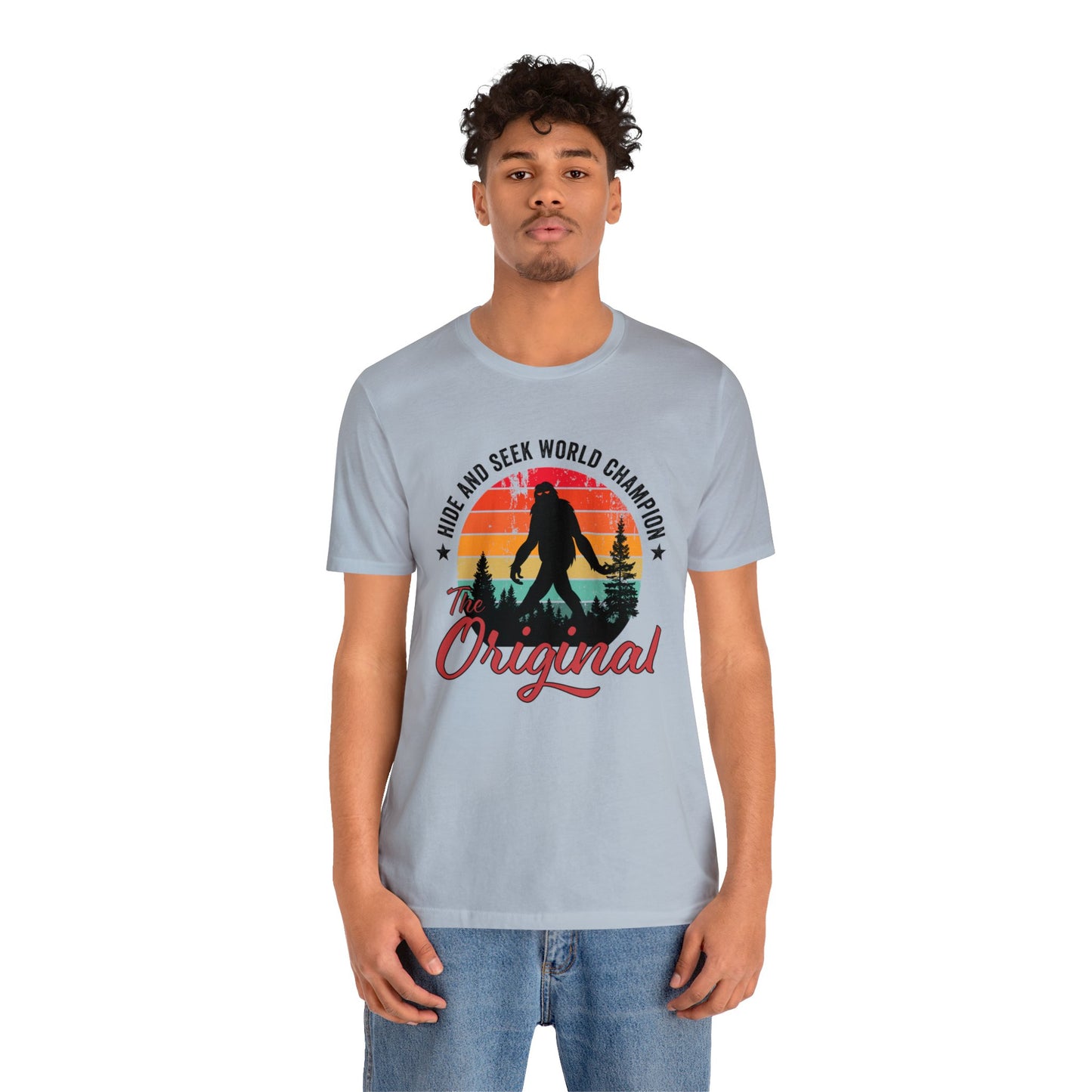 Bigfoot "The Original" Hide and Seek World Champion - Vintage T-Shirt - Unisex Short Sleeve Tee