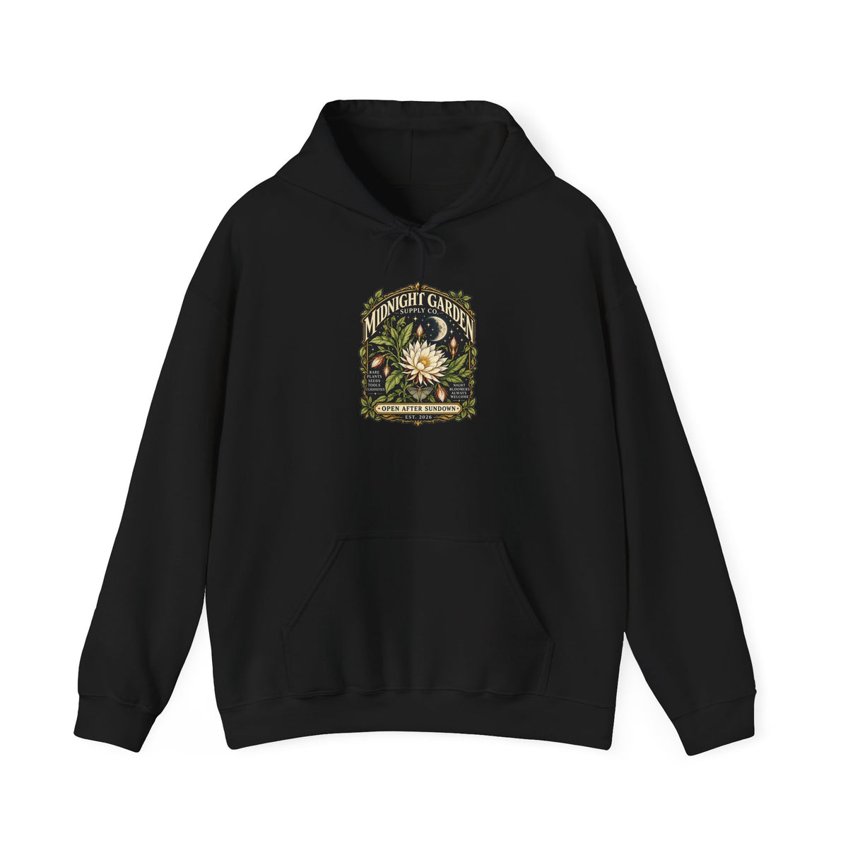 Midnight Garden Supply Co. Vintage Botanical Hoodie