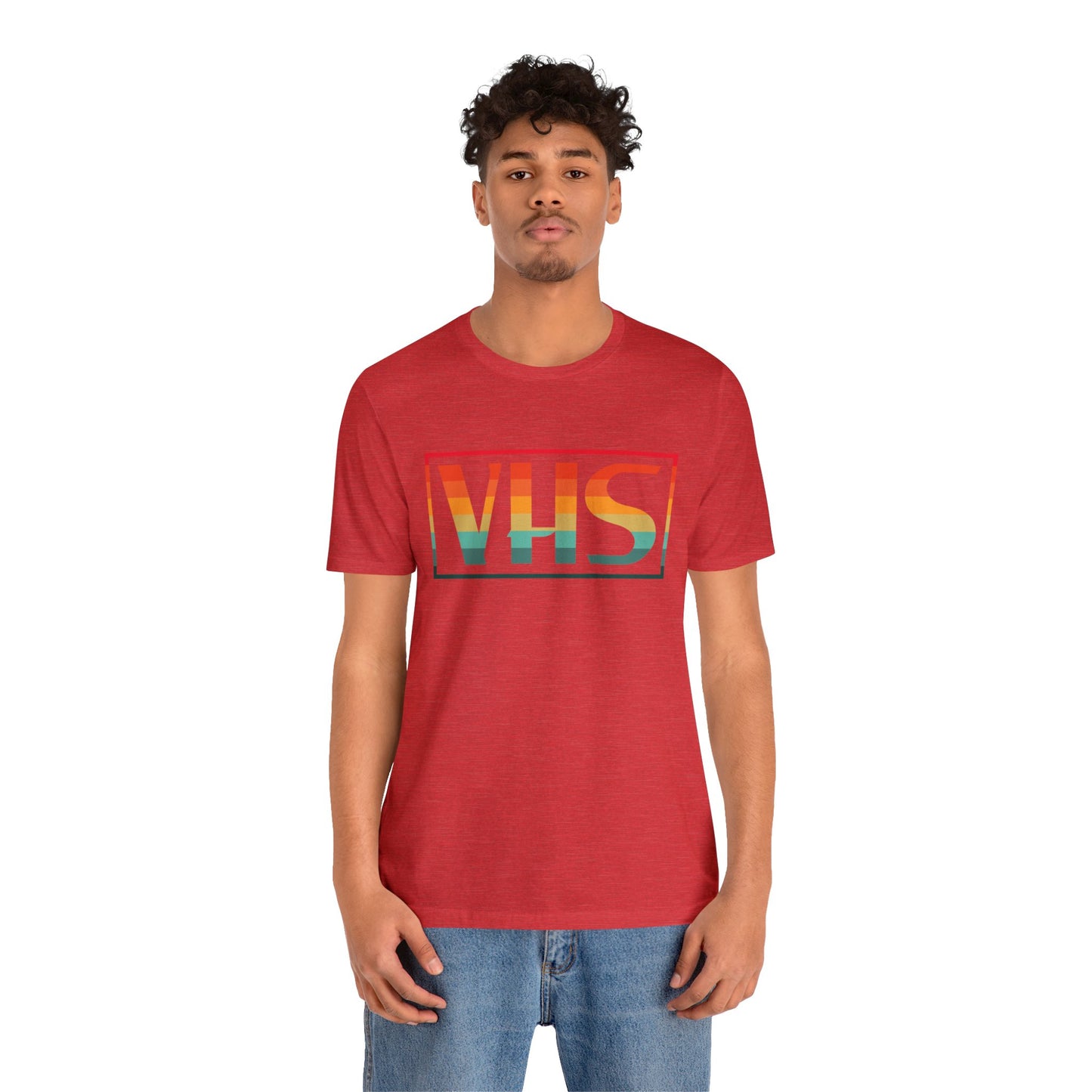 VHS Logo Retro Sunset T-Shirt - Vintage Retro Classic Nostalgic T-Shirt - Unisex Short Sleeve Tee