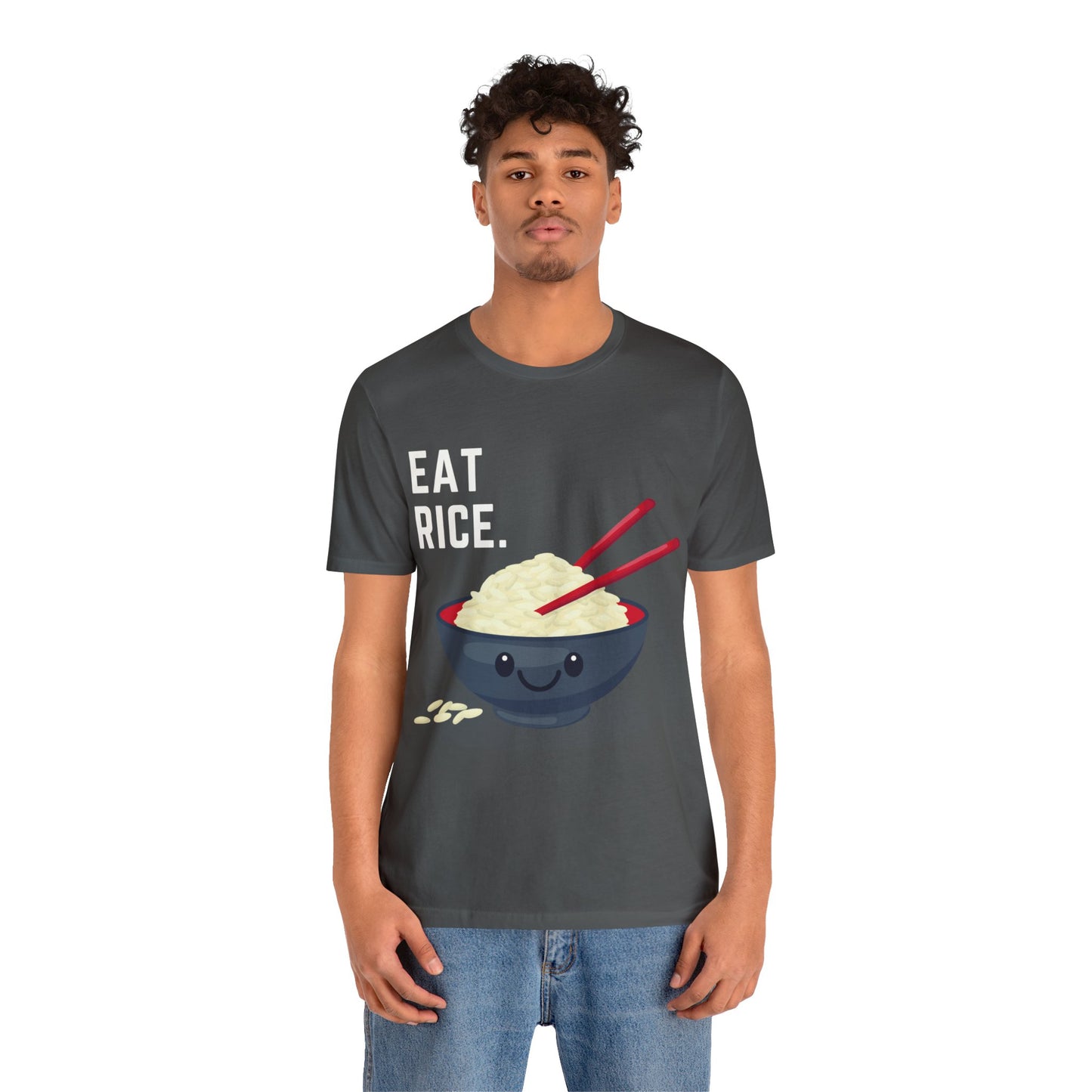 Eat Rice Shirt - Vintage Retro Classic Nostalgic Japanese T-Shirt - Unisex Short Sleeve Tee