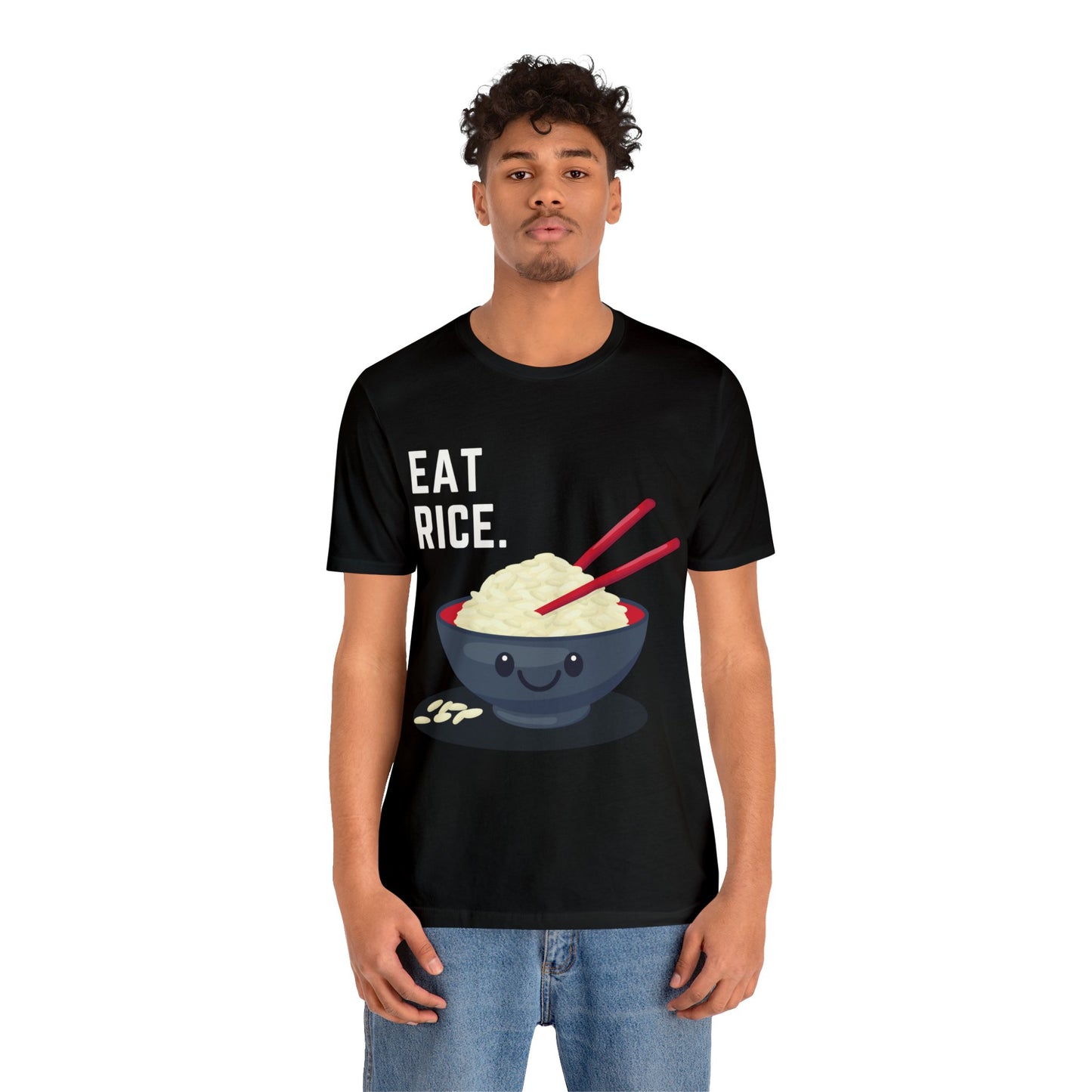 Eat Rice Shirt - Vintage Retro Classic Nostalgic Japanese T-Shirt - Unisex Short Sleeve Tee