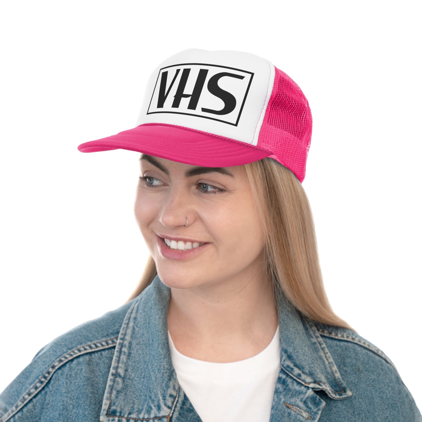 VHS Vintage Mesh Trucker Hat - Old School Adjustable Cap