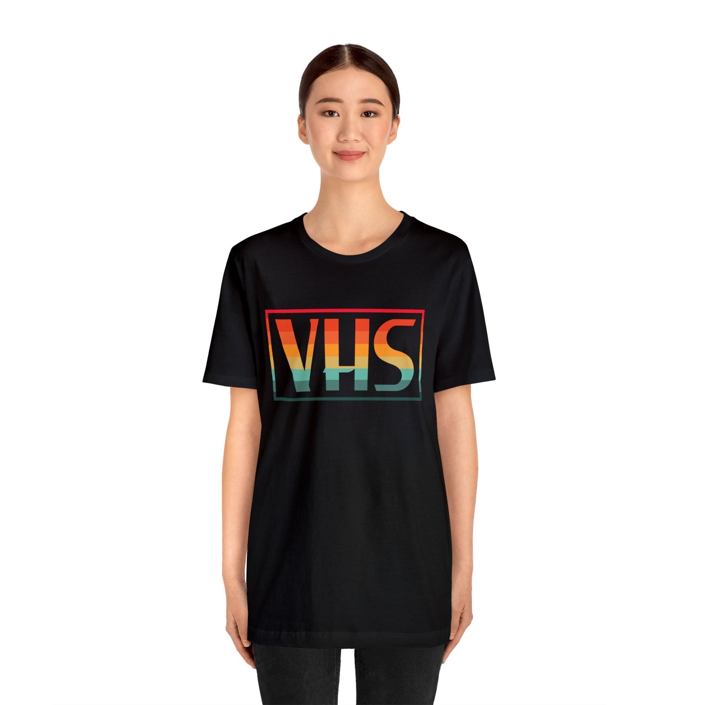 VHS Logo Retro Sunset T-Shirt - Vintage Retro Classic Nostalgic T-Shirt - Unisex Short Sleeve Tee