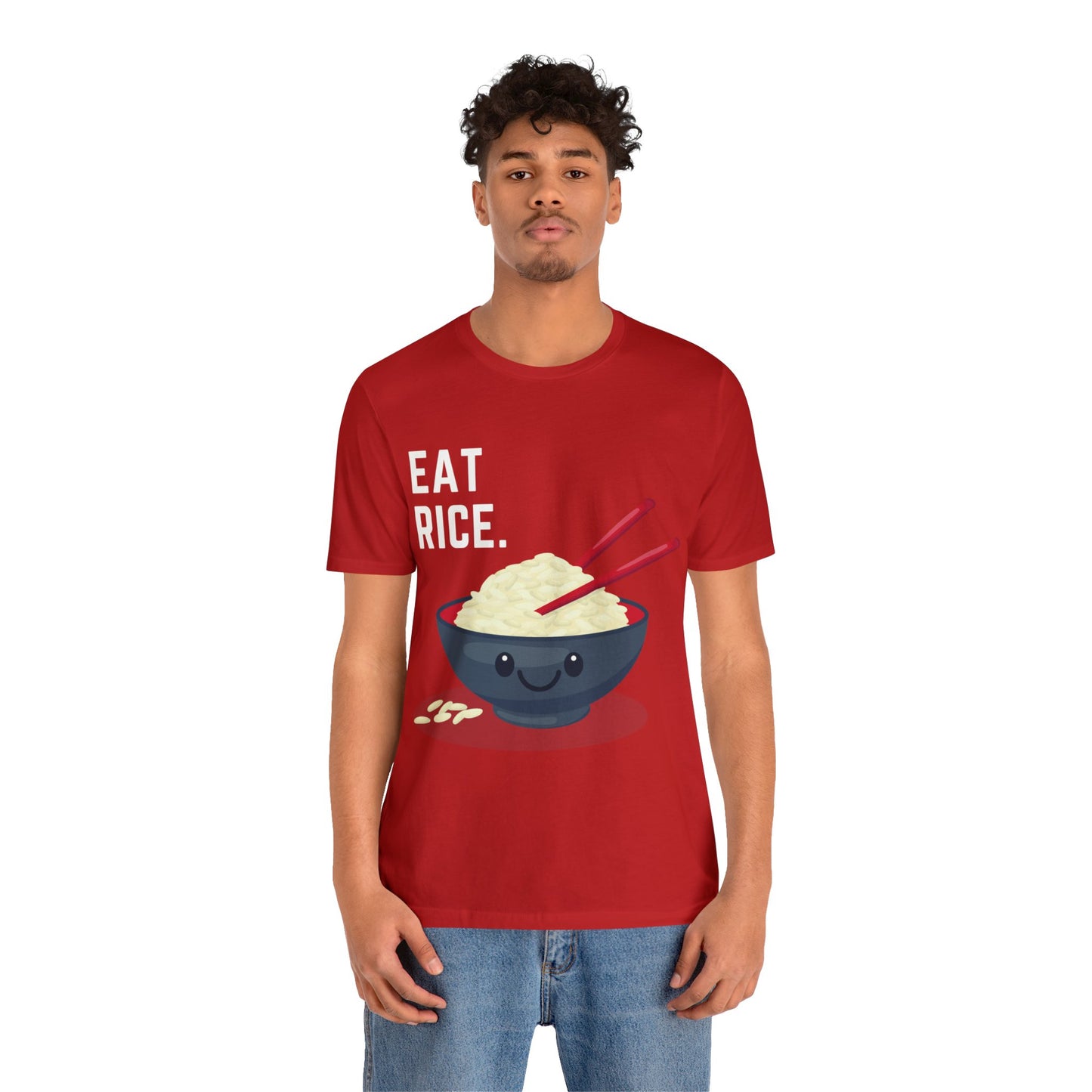 Eat Rice Shirt - Vintage Retro Classic Nostalgic Japanese T-Shirt - Unisex Short Sleeve Tee