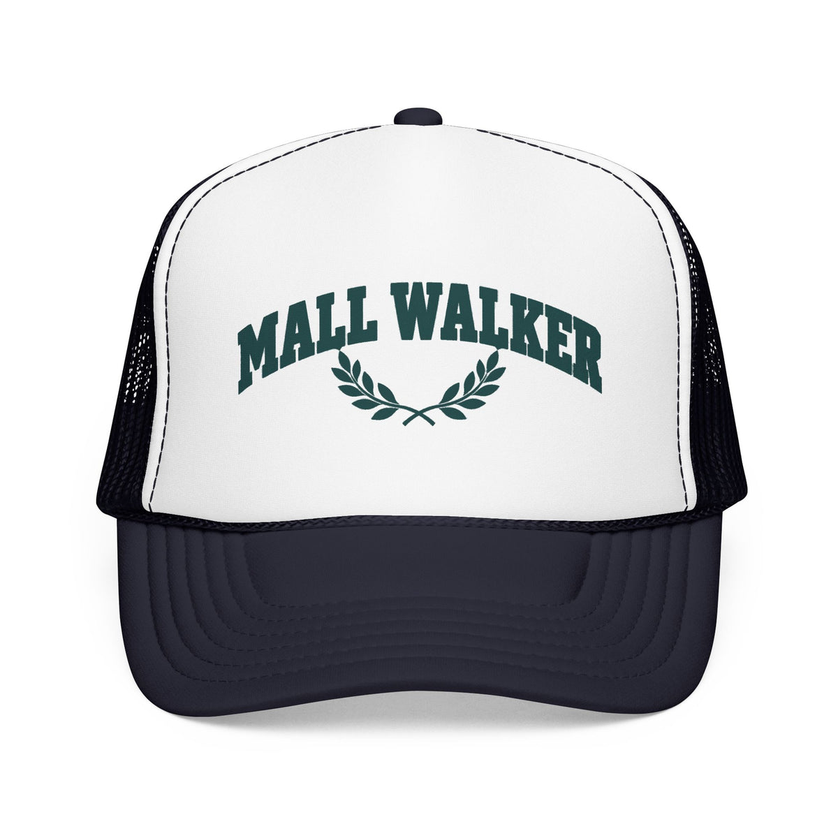 Mall Walker Laurel Crest Trucker Hat — Printed Snapback