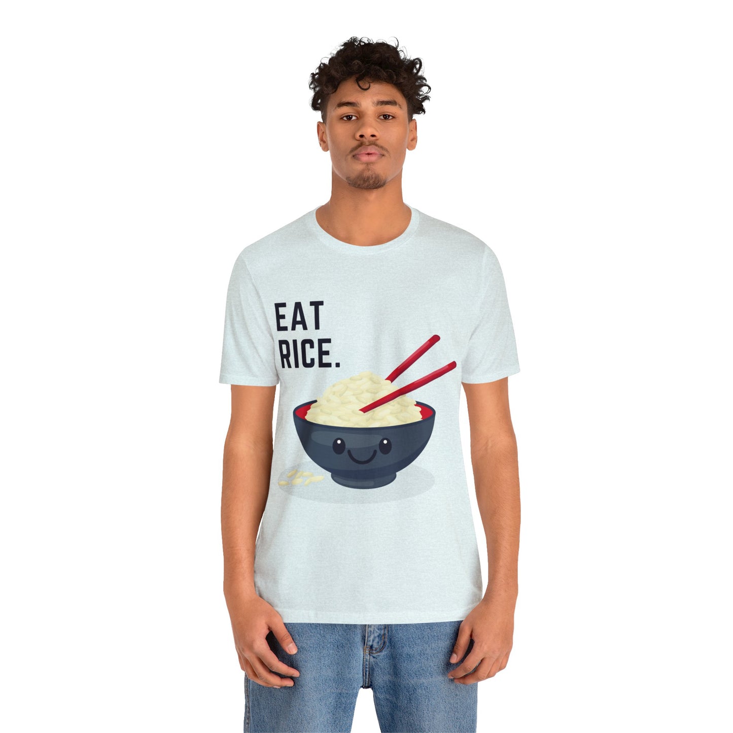 Eat Rice Shirt - Vintage Retro Classic Nostalgic Japanese T-Shirt - Unisex Short Sleeve Tee