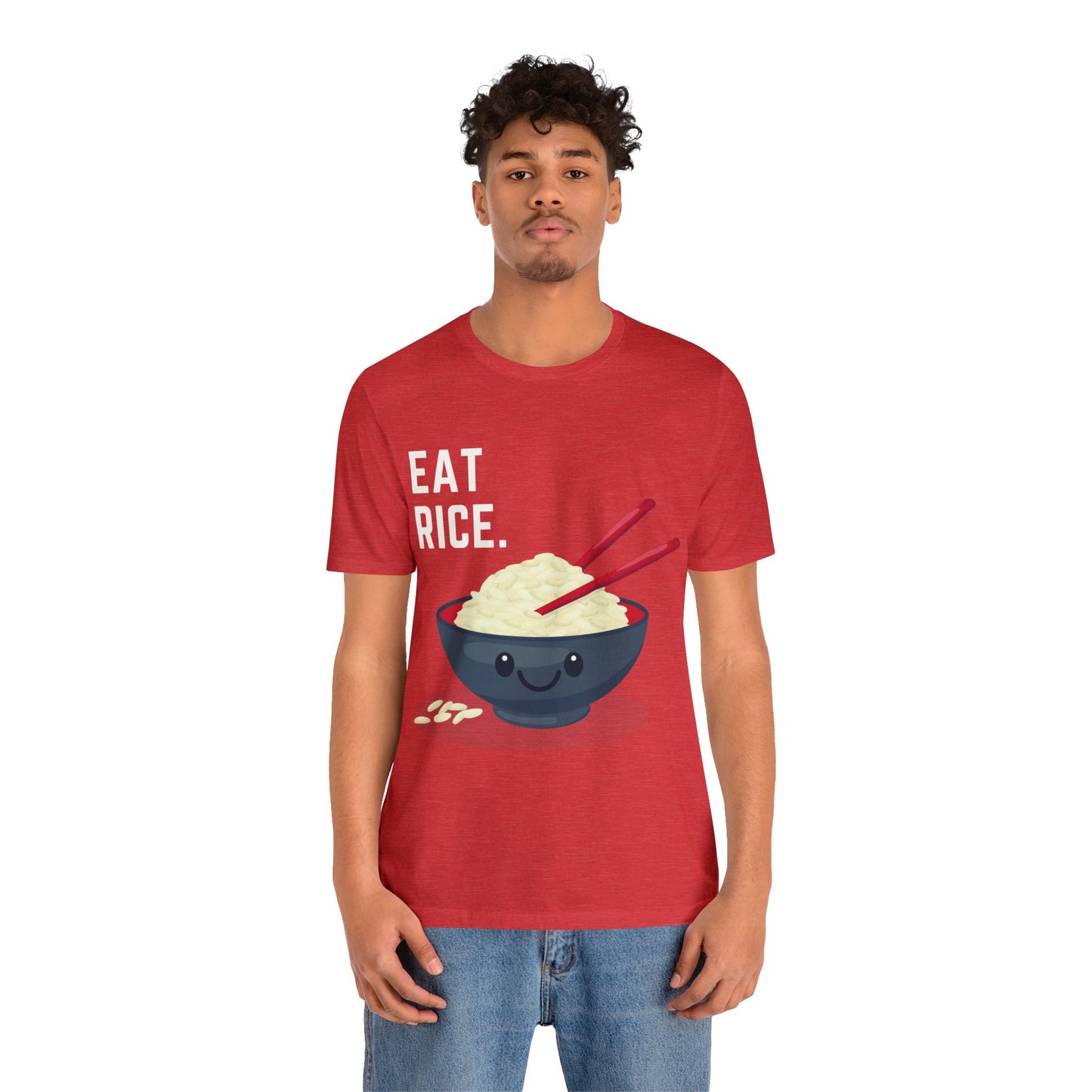 Eat Rice Shirt - Vintage Retro Classic Nostalgic Japanese T-Shirt - Unisex Short Sleeve Tee