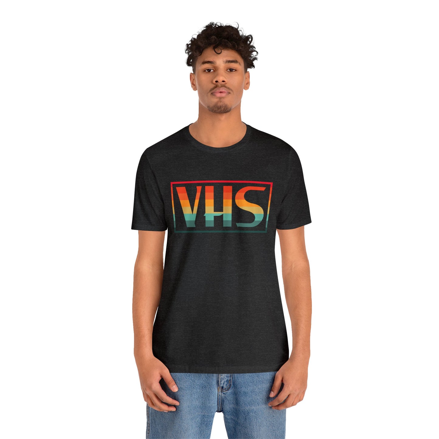 VHS Logo Retro Sunset T-Shirt - Vintage Retro Classic Nostalgic T-Shirt - Unisex Short Sleeve Tee