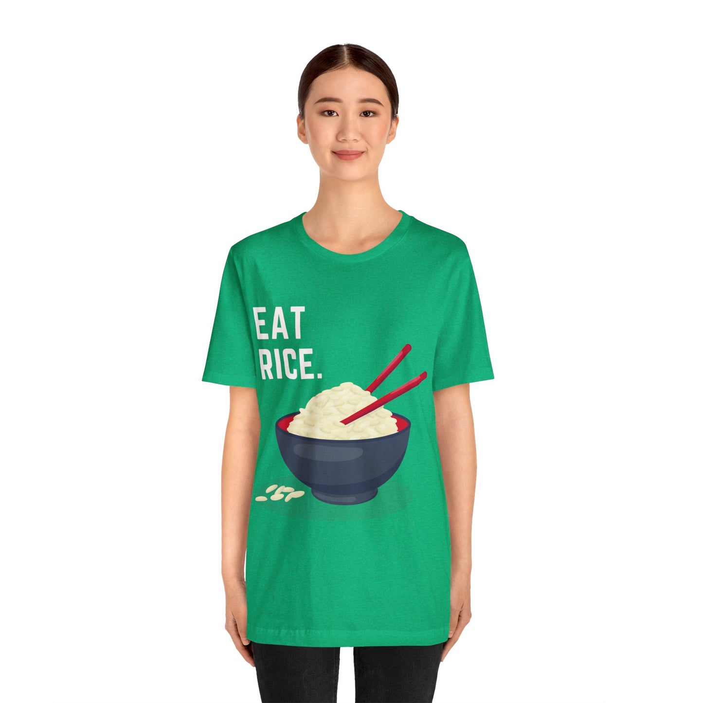 Eat Rice Shirt - Vintage Retro Classic Nostalgic Japanese T-Shirt - Unisex Short Sleeve Tee