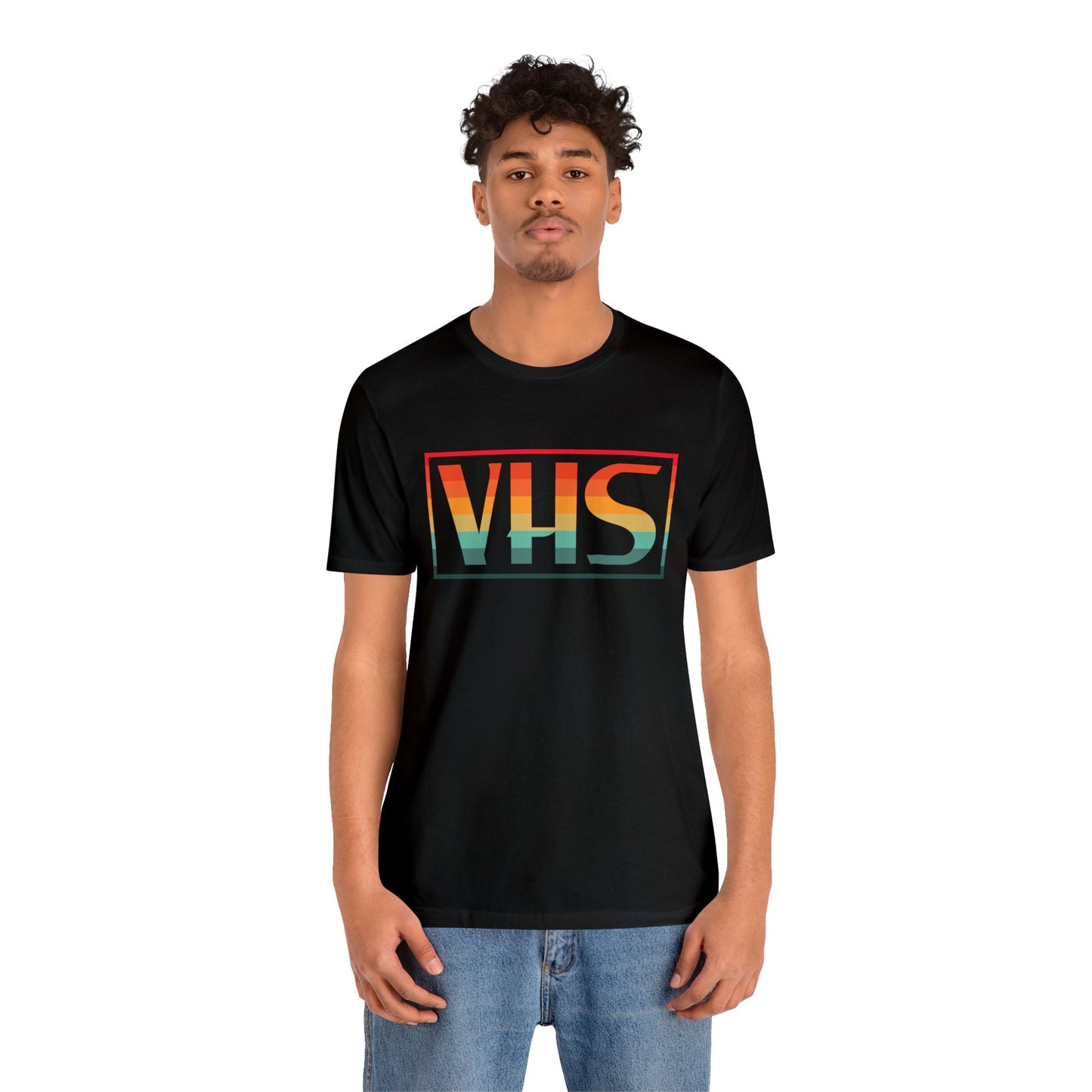 VHS Logo Retro Sunset T-Shirt - Vintage Retro Classic Nostalgic T-Shirt - Unisex Short Sleeve Tee