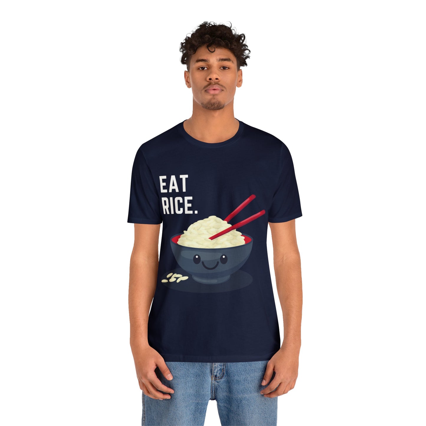 Eat Rice Shirt - Vintage Retro Classic Nostalgic Japanese T-Shirt - Unisex Short Sleeve Tee