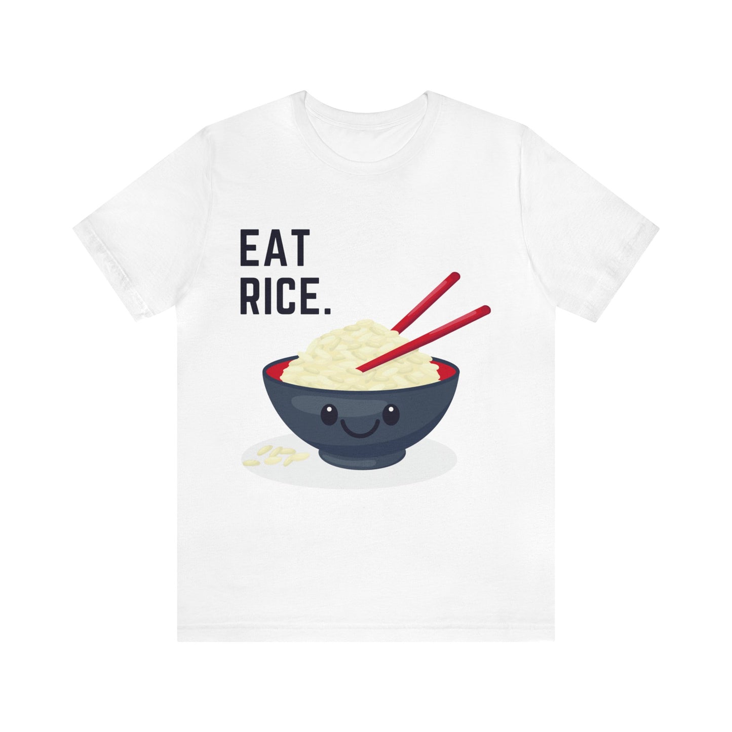 Eat Rice Shirt - Vintage Retro Classic Nostalgic Japanese T-Shirt - Unisex Short Sleeve Tee