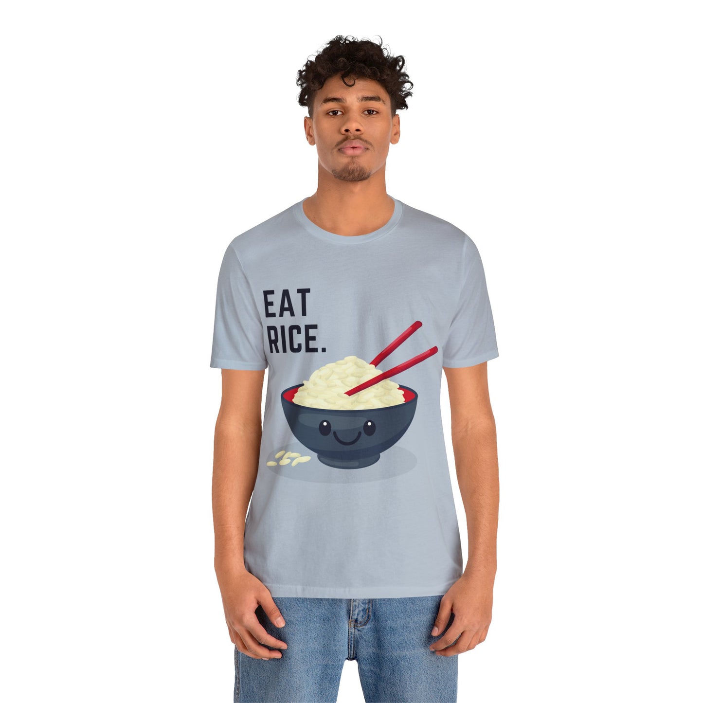 Eat Rice Shirt - Vintage Retro Classic Nostalgic Japanese T-Shirt - Unisex Short Sleeve Tee