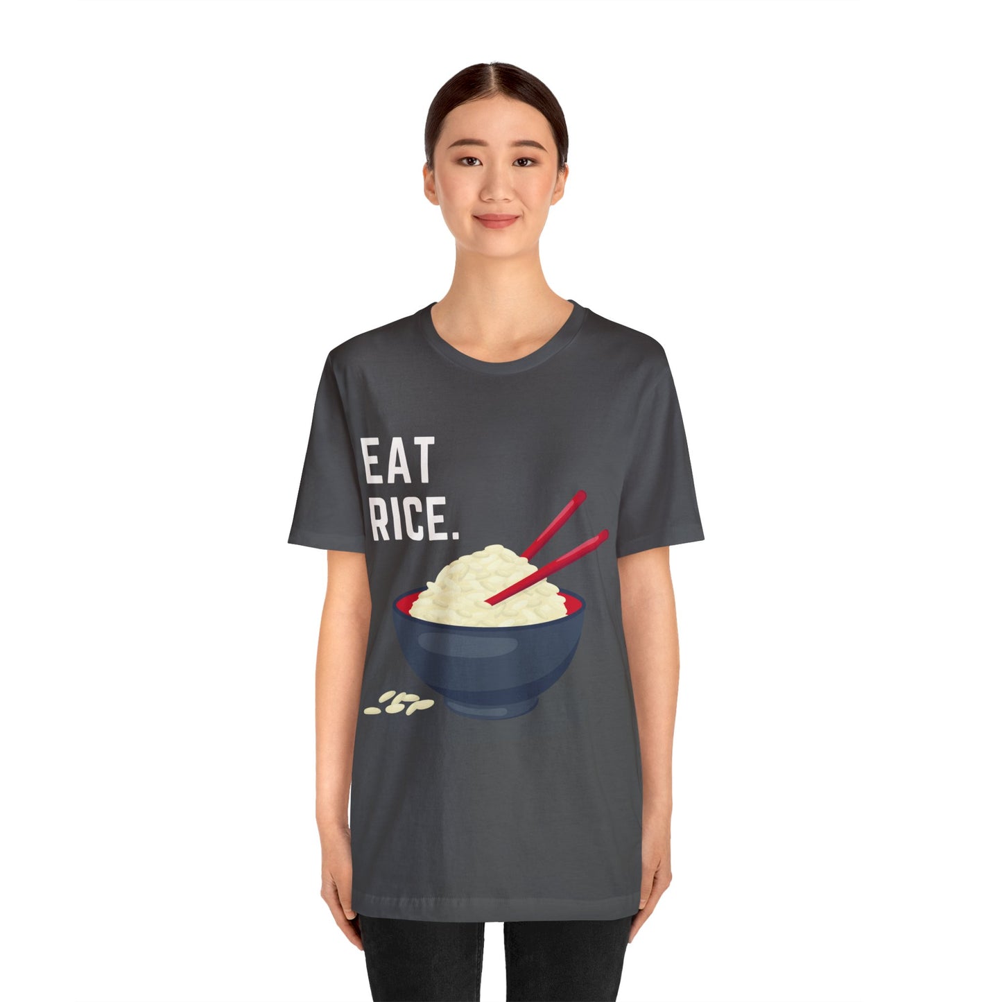 Eat Rice Shirt - Vintage Retro Classic Nostalgic Japanese T-Shirt - Unisex Short Sleeve Tee