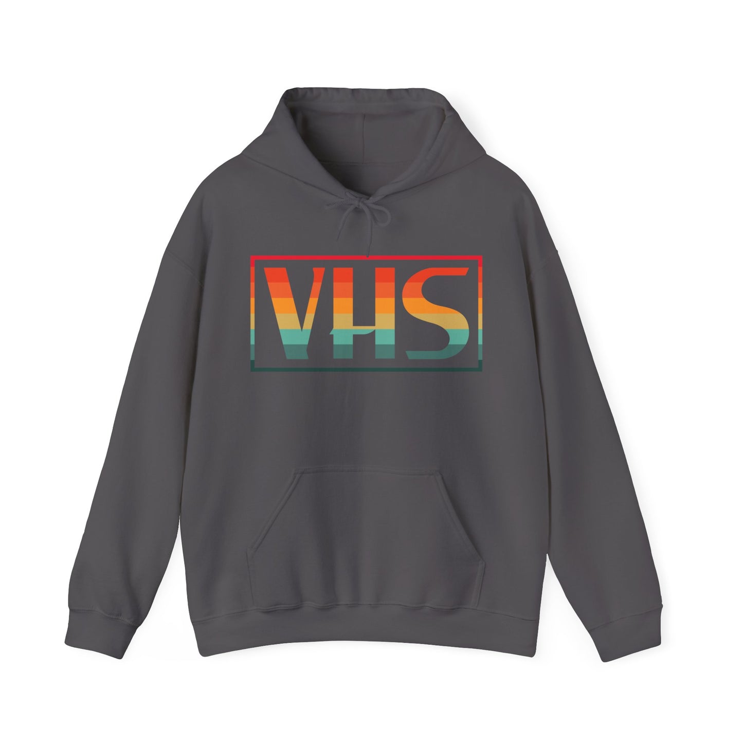 VHS Logo Retro Sunset Hoodie - Vintage, Retro, Old School, Classic 80's Unisex Heavy Blend Hooded Sweatshirt