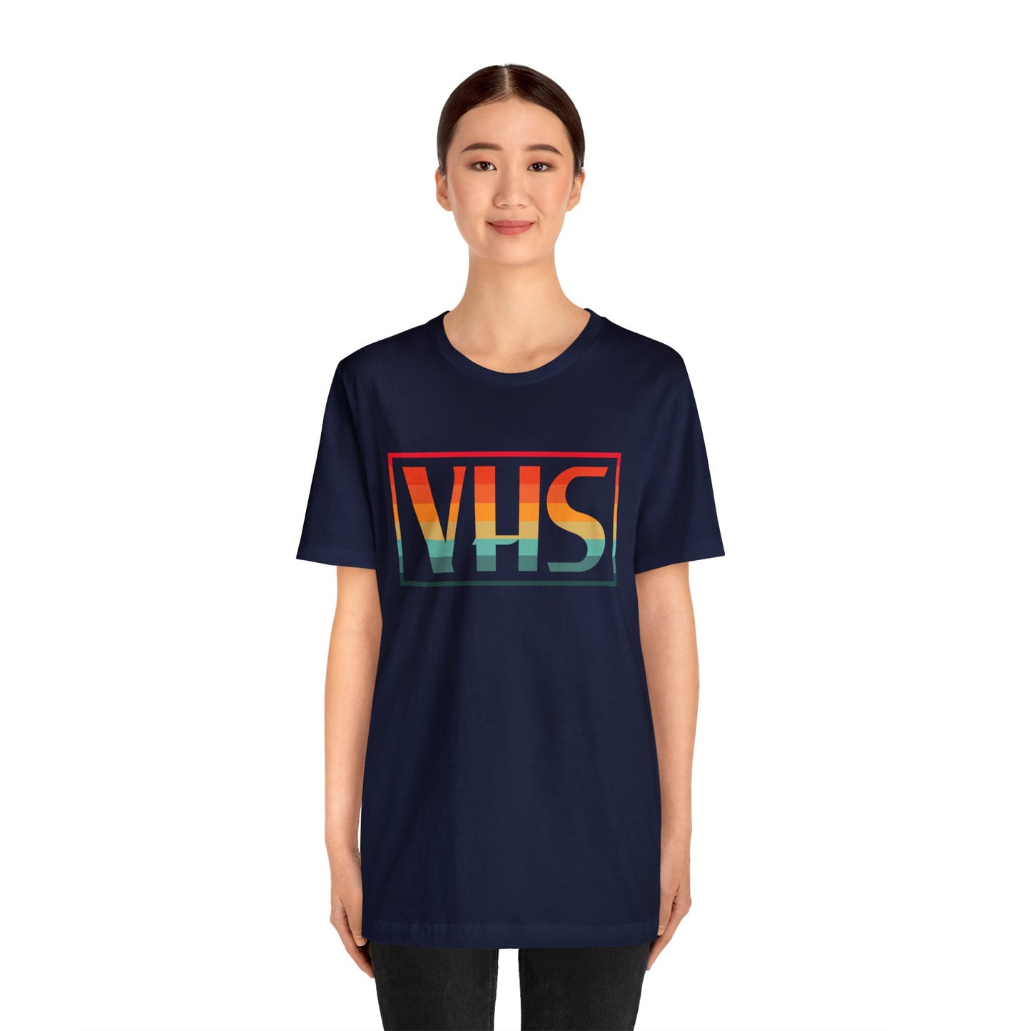 VHS Logo Retro Sunset T-Shirt - Vintage Retro Classic Nostalgic T-Shirt - Unisex Short Sleeve Tee