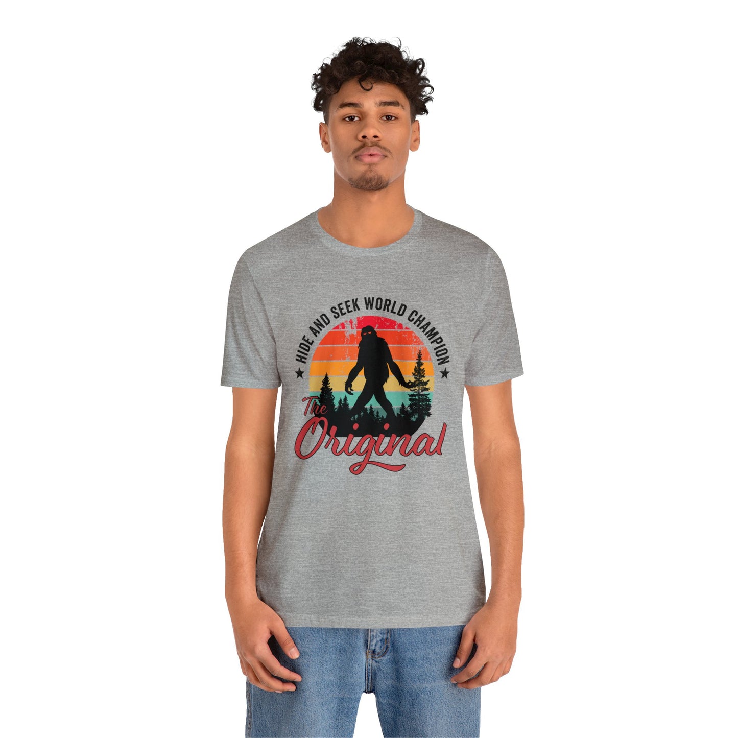 Bigfoot "The Original" Hide and Seek World Champion - Vintage T-Shirt - Unisex Short Sleeve Tee