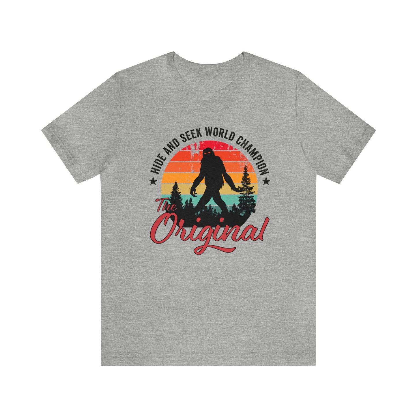 Bigfoot "The Original" Hide and Seek World Champion - Vintage T-Shirt - Unisex Short Sleeve Tee