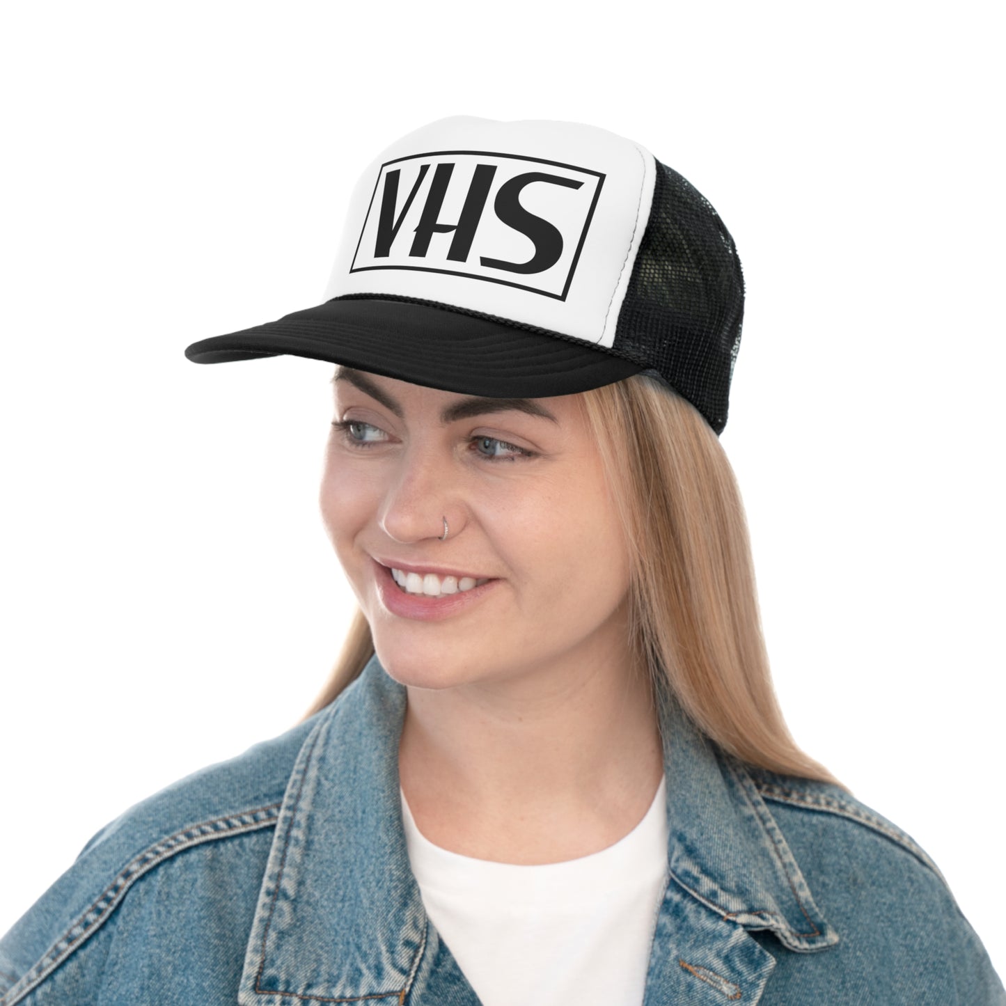 VHS Vintage Mesh Trucker Hat - Old School Adjustable Cap