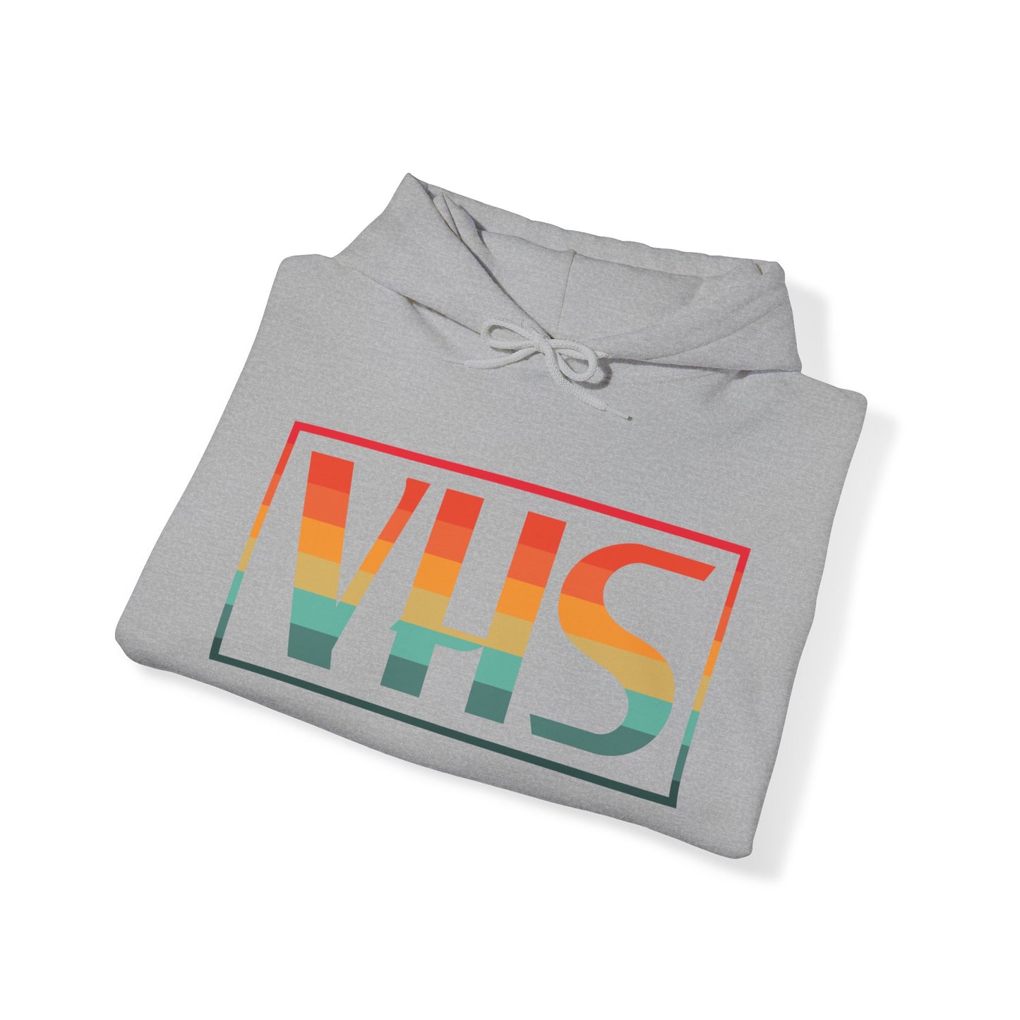 VHS Logo Retro Sunset Hoodie - Vintage, Retro, Old School, Classic 80's Unisex Heavy Blend Hooded Sweatshirt