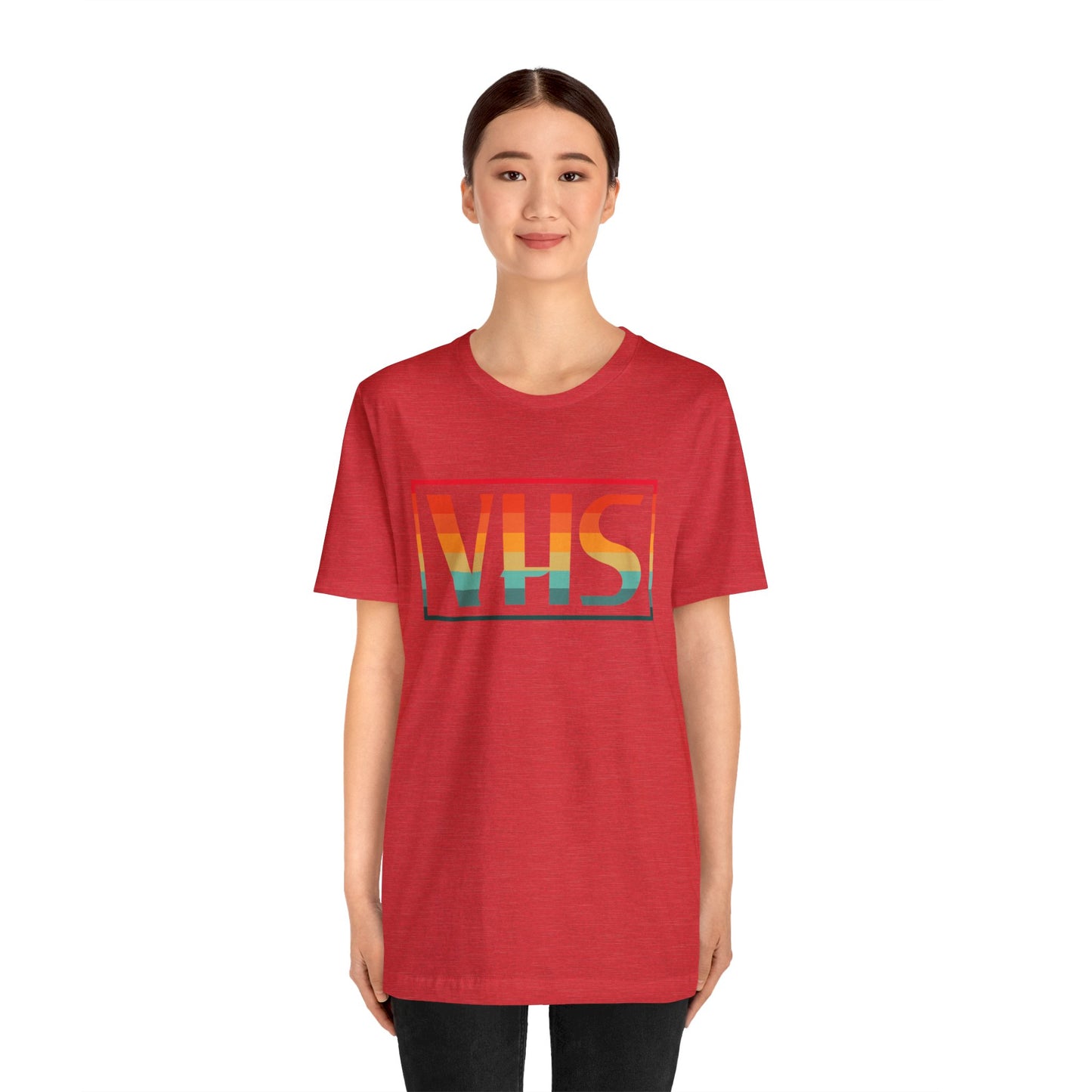 VHS Logo Retro Sunset T-Shirt - Vintage Retro Classic Nostalgic T-Shirt - Unisex Short Sleeve Tee