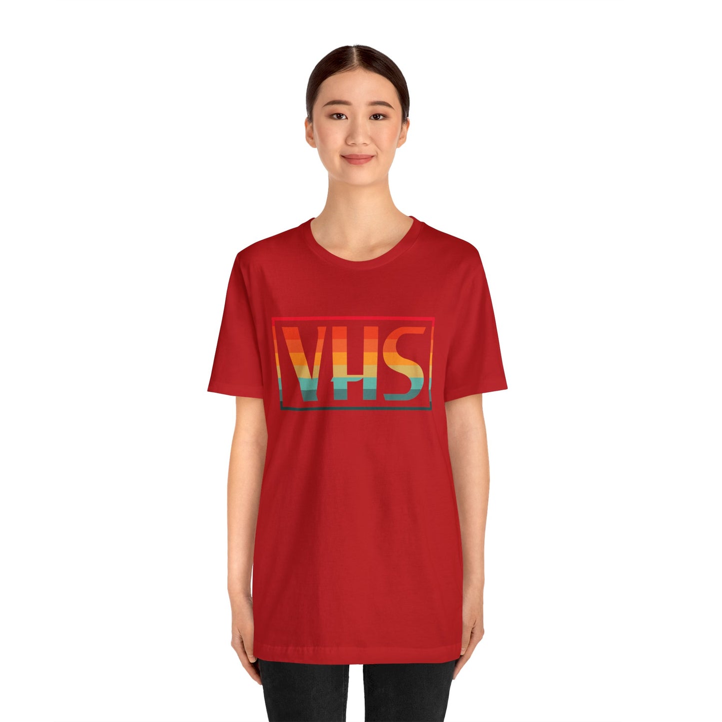 VHS Logo Retro Sunset T-Shirt - Vintage Retro Classic Nostalgic T-Shirt - Unisex Short Sleeve Tee