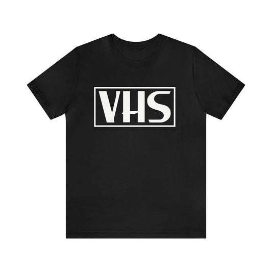 VHS Logo T-Shirt - Retro Vintage Nostalgia Classic Old School - Unisex Short Sleeve Tee